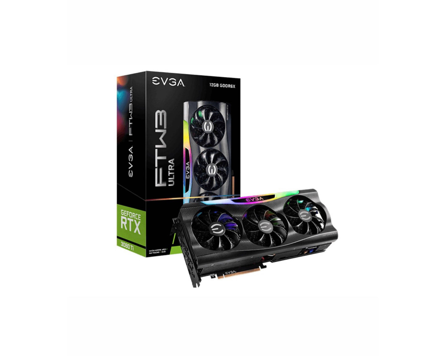 EVGA NVIDIA GeForce RTX 3080 Ti FTW3 Ultra Gaming Triple-Fan 12GB GDDR6X PCIe 4.0 - Only at www.BallersClubKickz.com - The EVGA GeForce RTX 3080 Ti delivers the unprecedented performance that gamers crave for 4K resolution gaming: powered by the NVIDIA Ampere architecture. It's built with enhanced RT Cores and Tensor Cores: new streaming multiprocessors: and superfast G6X memory for an amazing gaming experience. 