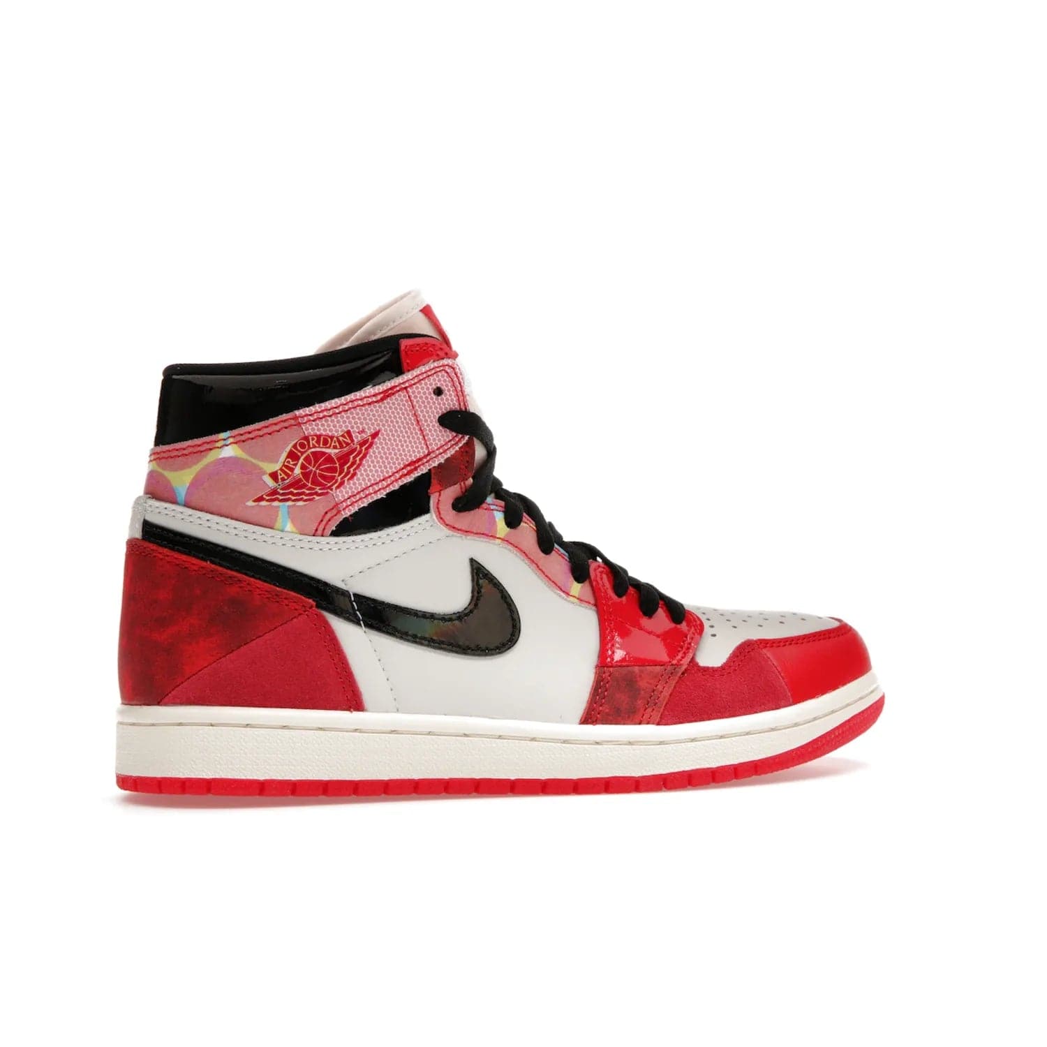 Jordan 1 High OG Spider-Man Across the Spider-Verse - Image 35 - Only at www.BallersClubKickz.com - Shop the limited edition Nike and Jordan Brand Air Jordan 1 High OG Spider-Man Across the Spider-Verse. Featuring an eye-catching pattern and premium materials, this unique streetwear piece releases May 20, 2023.