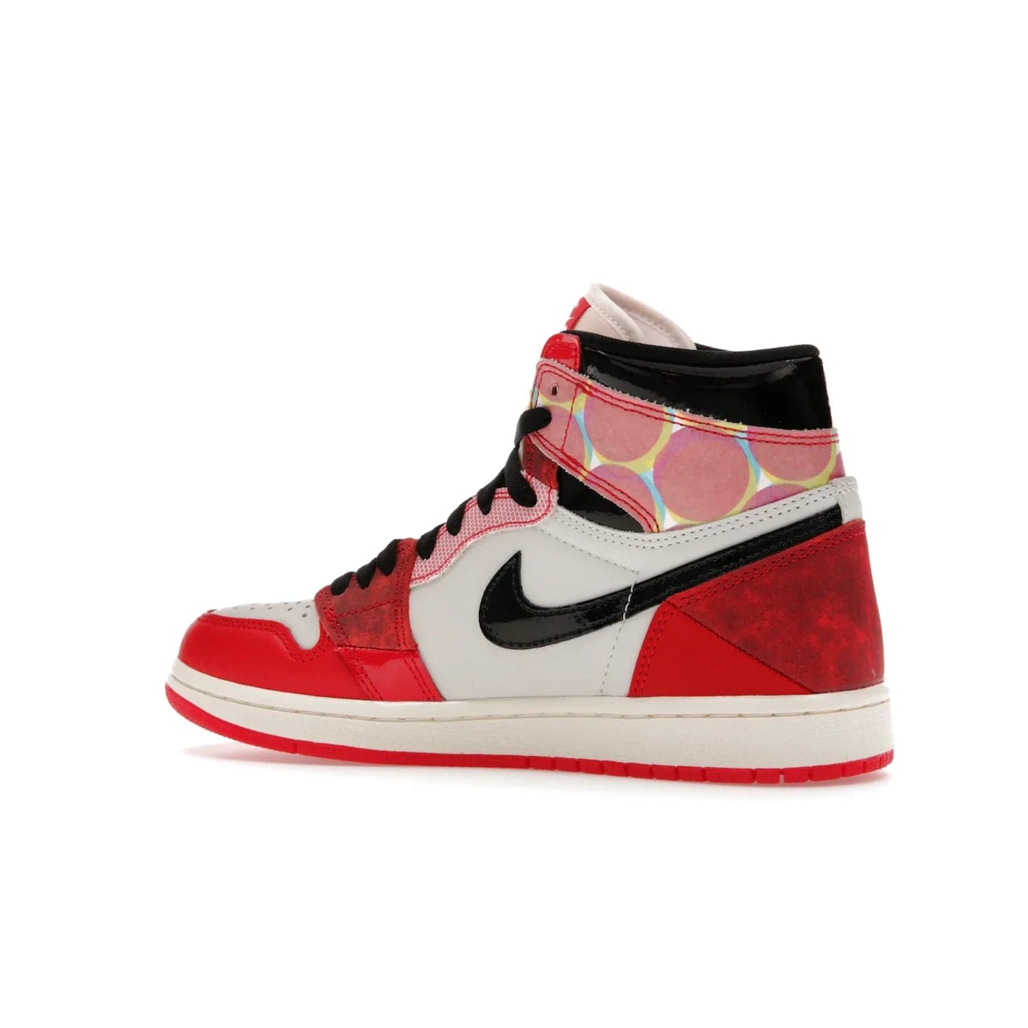 Jordan 1 High OG Spider-Man Across the Spider-Verse - Image 22 - Only at www.BallersClubKickz.com - Shop the limited edition Nike and Jordan Brand Air Jordan 1 High OG Spider-Man Across the Spider-Verse. Featuring an eye-catching pattern and premium materials, this unique streetwear piece releases May 20, 2023.
