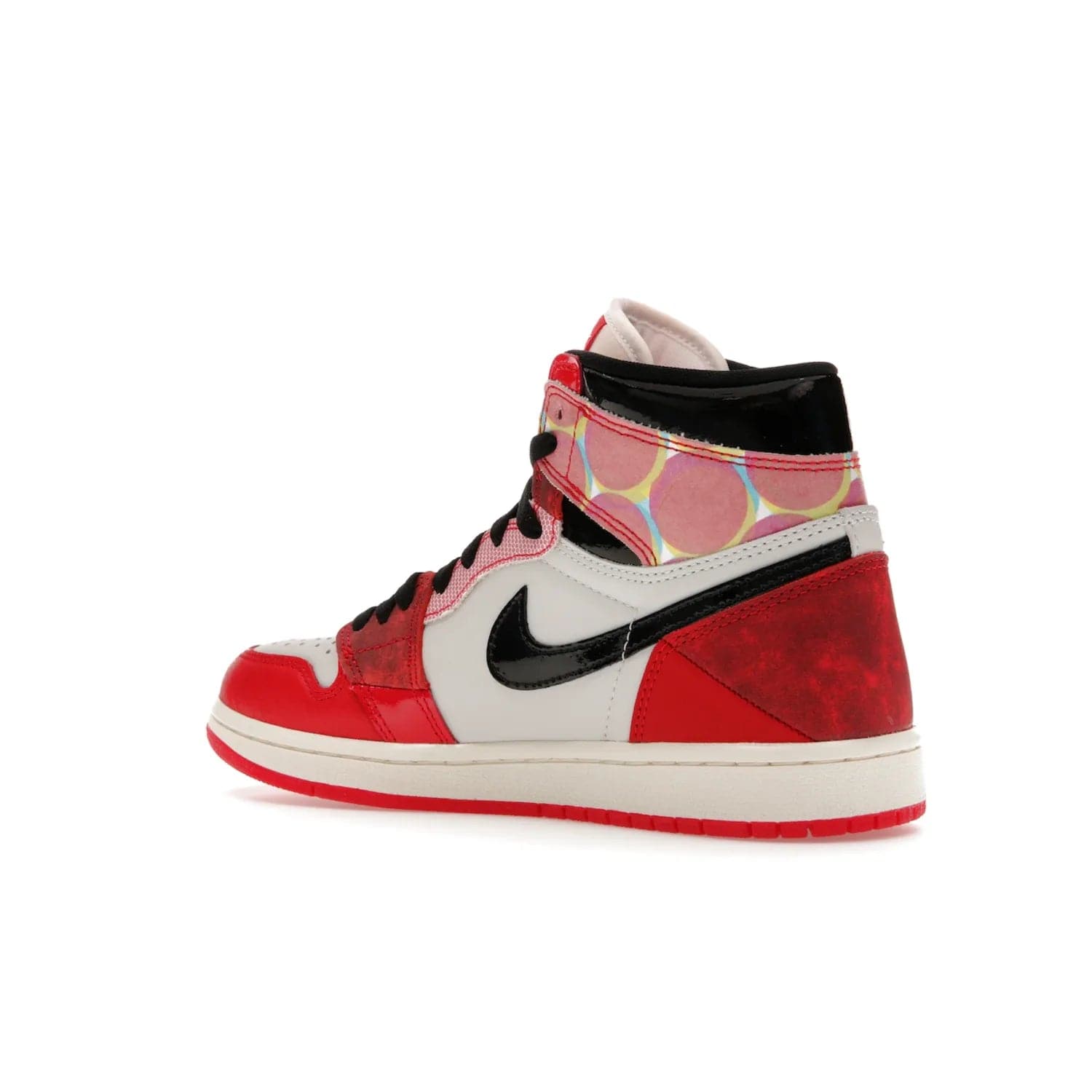 Jordan 1 High OG Spider-Man Across the Spider-Verse - Image 23 - Only at www.BallersClubKickz.com - Shop the limited edition Nike and Jordan Brand Air Jordan 1 High OG Spider-Man Across the Spider-Verse. Featuring an eye-catching pattern and premium materials, this unique streetwear piece releases May 20, 2023.