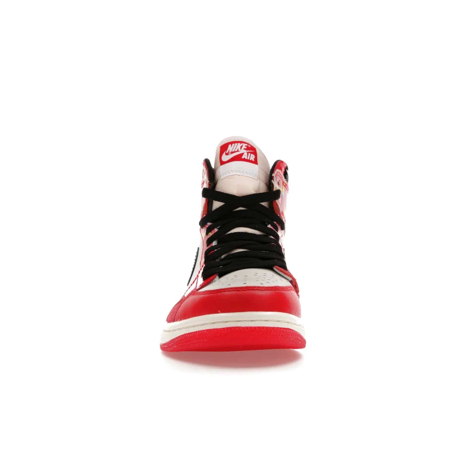 Jordan 1 High OG Spider-Man Across the Spider-Verse - Image 10 - Only at www.BallersClubKickz.com - Shop the limited edition Nike and Jordan Brand Air Jordan 1 High OG Spider-Man Across the Spider-Verse. Featuring an eye-catching pattern and premium materials, this unique streetwear piece releases May 20, 2023.