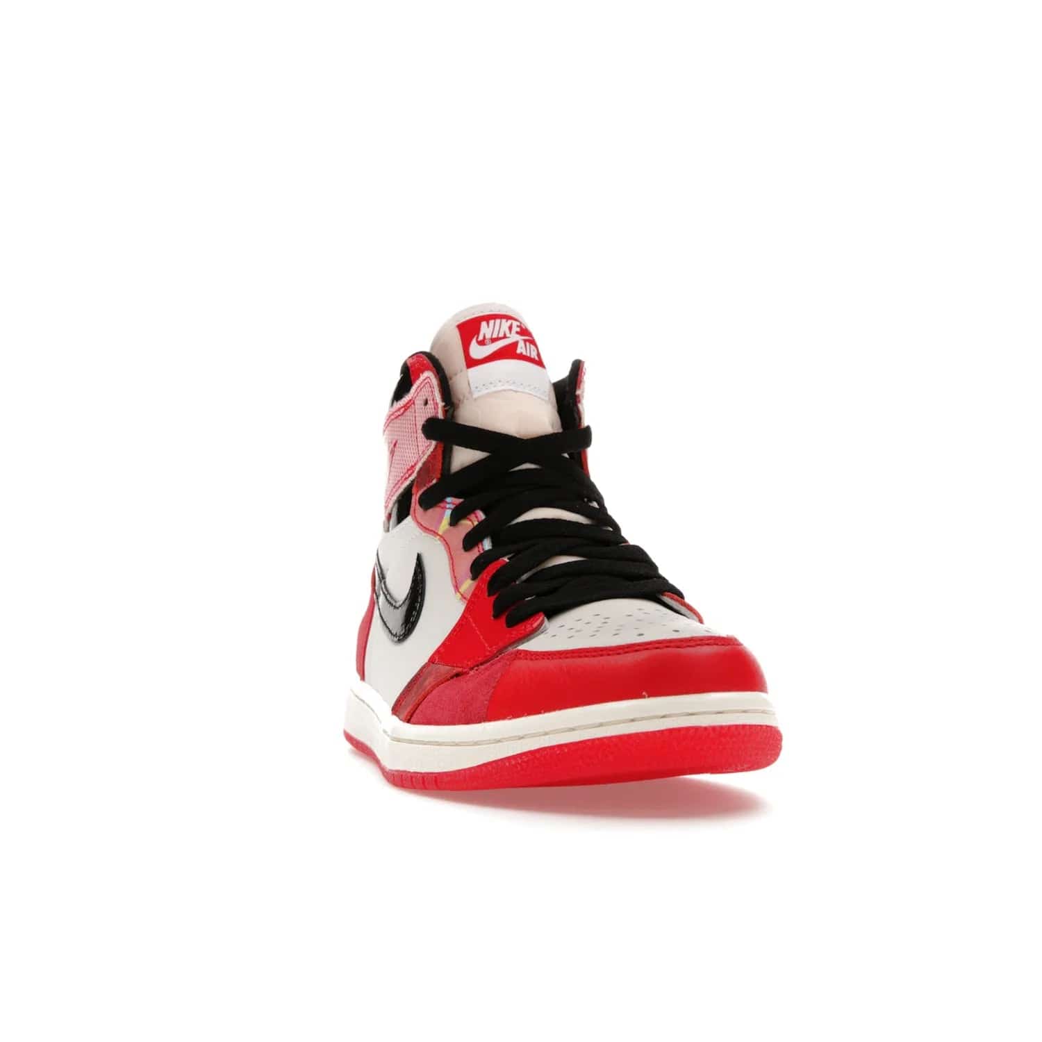 Jordan 1 High OG Spider-Man Across the Spider-Verse - Image 8 - Only at www.BallersClubKickz.com - Shop the limited edition Nike and Jordan Brand Air Jordan 1 High OG Spider-Man Across the Spider-Verse. Featuring an eye-catching pattern and premium materials, this unique streetwear piece releases May 20, 2023.