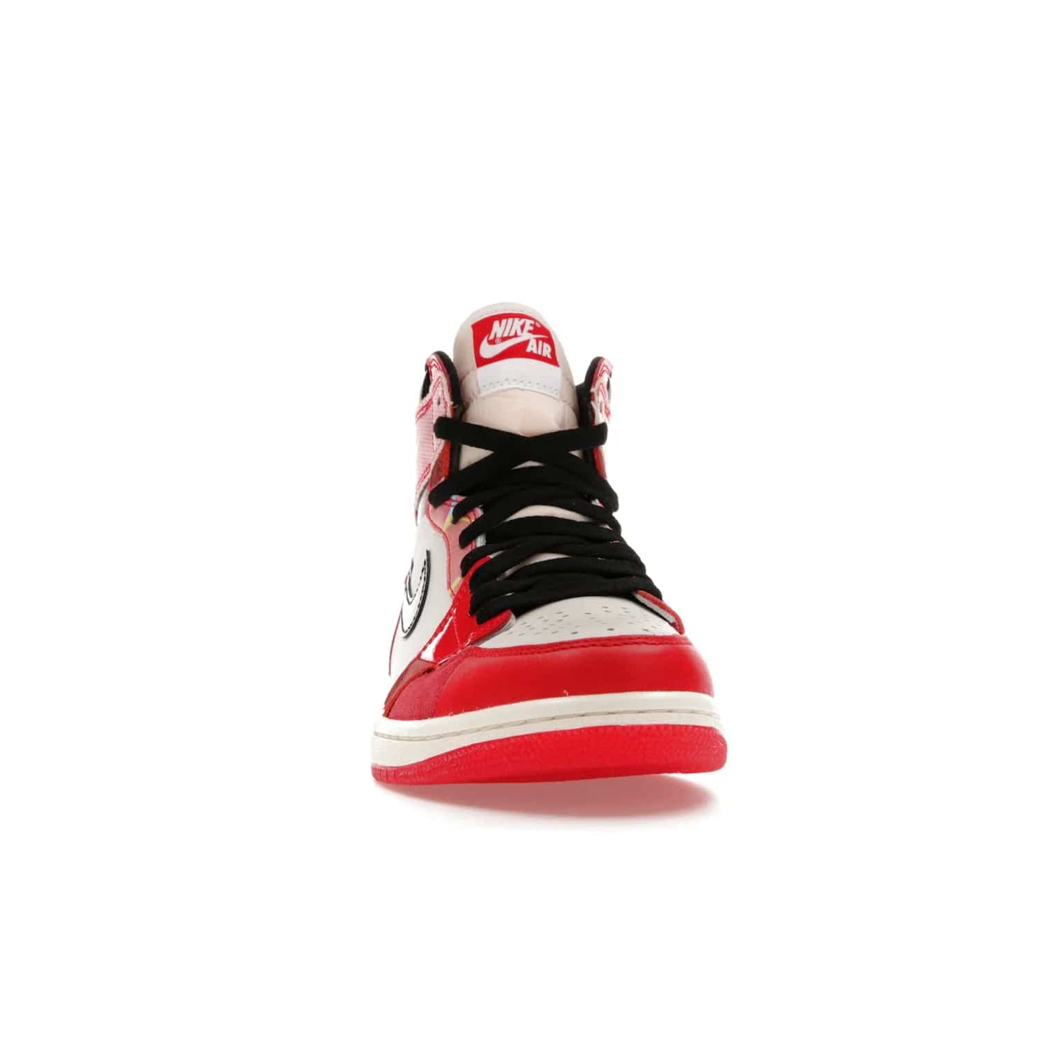 Jordan 1 High OG Spider-Man Across the Spider-Verse - Image 9 - Only at www.BallersClubKickz.com - Shop the limited edition Nike and Jordan Brand Air Jordan 1 High OG Spider-Man Across the Spider-Verse. Featuring an eye-catching pattern and premium materials, this unique streetwear piece releases May 20, 2023.