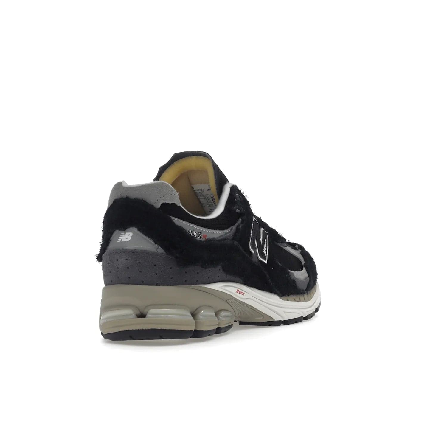 New Balance 2002R Protection Pack Black Grey - Image 31 - Only at www.BallersClubKickz.com - Look stylish in the New Balance 2002R Protection Pack Black Grey. Uppers constructed from premium materials like mesh and synthetic overlays. Iconic "N" emblem appears in white and black. ABZORB midsole for shock absorption and responsiveness. Black outsole for grip and traction. Lacing system offers customized fit and cushioned tongue and collar offer comfort and stability. Step up your style with this must-hav
