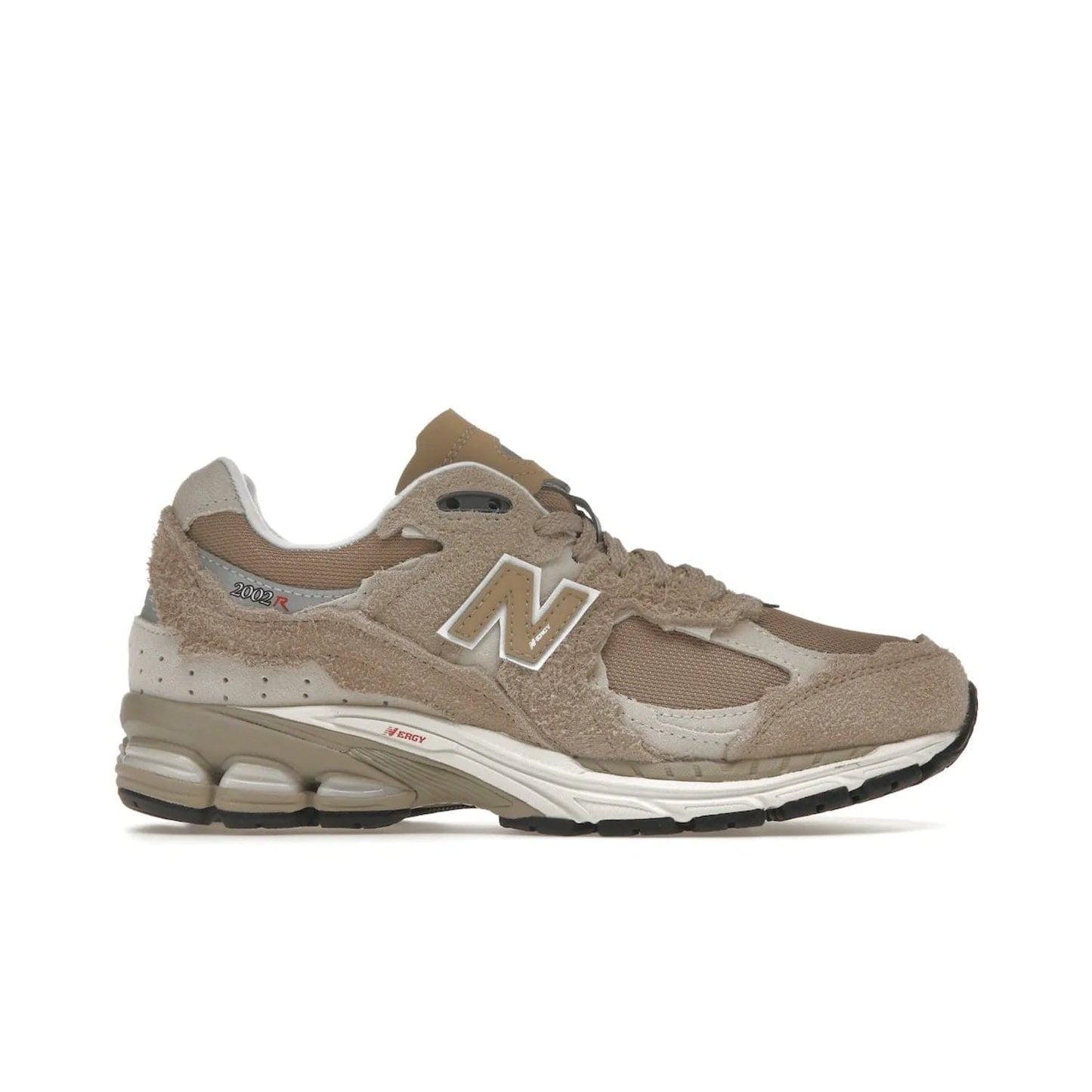 New Balance 2002R Protection Pack Driftwood - Image 1 - Only at www.BallersClubKickz.com - The New Balance 2002R Driftwood Protection Pack is a fashionable yet comfortable sneaker perfect for any occasion. Features include hairy suede uppers, breathable mesh, underfoot support, 3M reflective details, and more. Stylishly dress up your look with this shoe, available March 2023.
