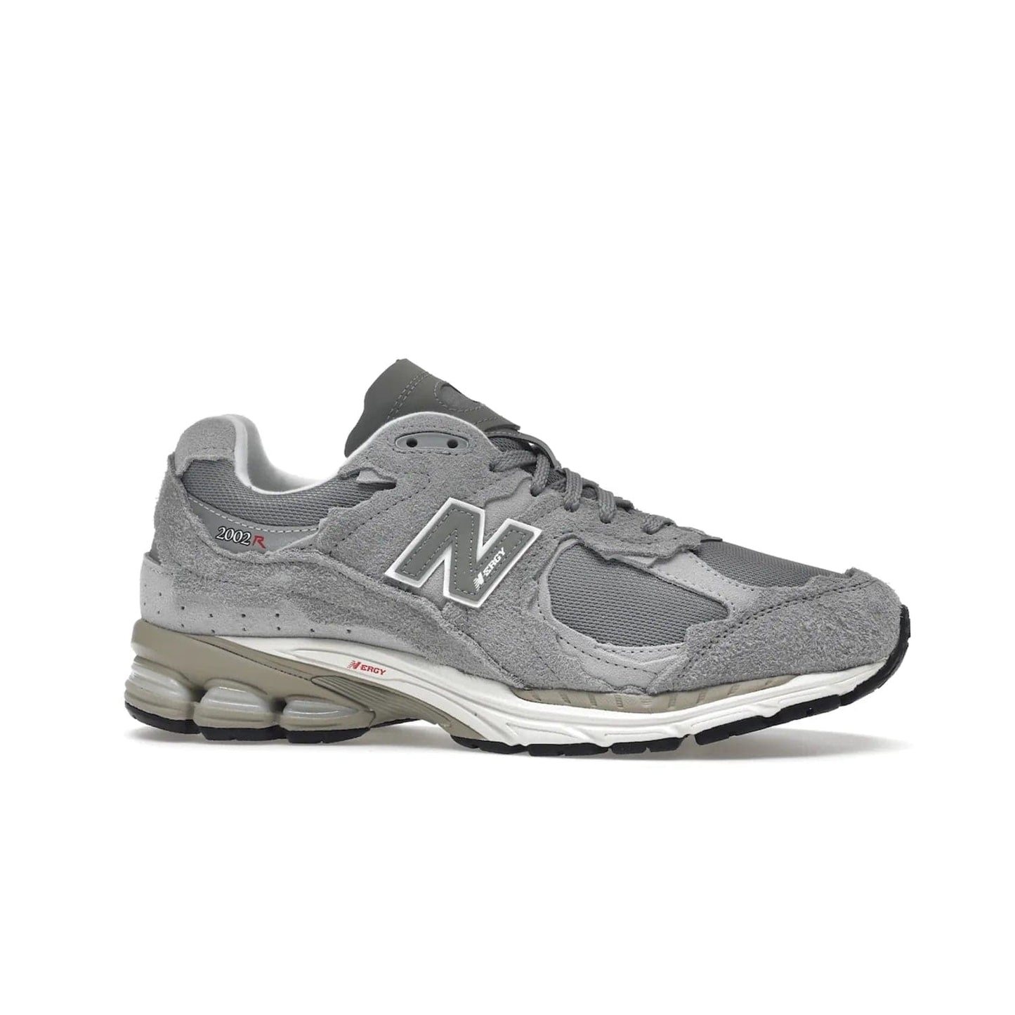 New Balance 2002R Protection Pack Grey - Image 2 - Only at www.BallersClubKickz.com - The New Balance 2002R Protection Pack Grey provides superior protection and all-day comfort. It features a blend of synthetic and mesh materials, foam midsole, rubber outsole, and a toe cap and heel counter. Show off the classic "N" logo and "2002R" lettering. Get a pair on February 14, 2023 for protection and style.