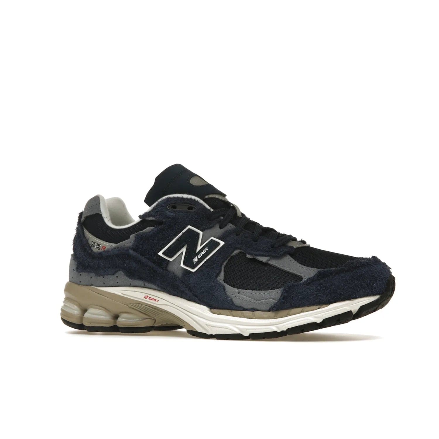 New Balance 2002R Protection Pack Navy Grey - Image 3 - Only at www.BallersClubKickz.com - Get the New Balance 2002R Protection Pack Navy Grey for a statement look. Crafted by Yue Wu, this sneaker features a mesh base, navy suede overlays, and a white and earth midsole. Released Feb 14, 2023.