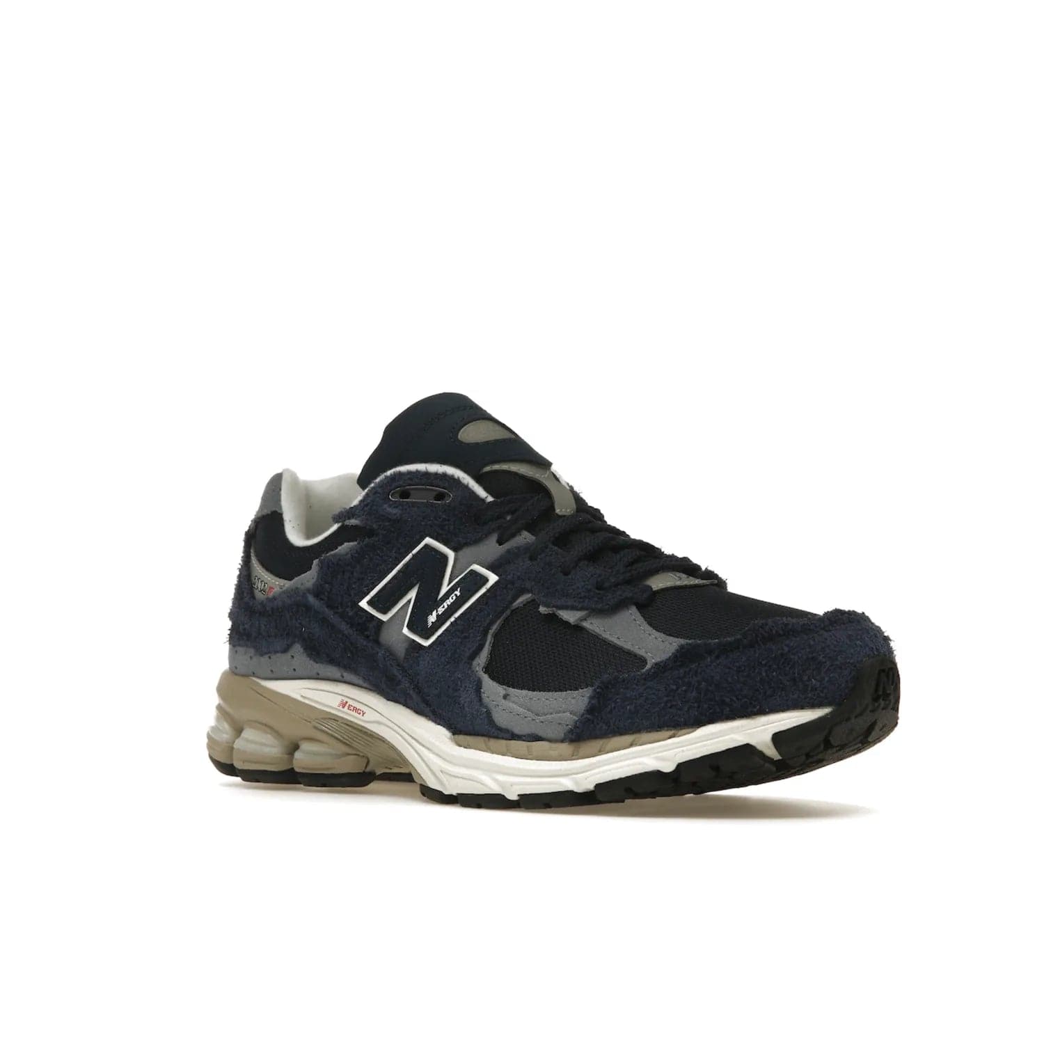 New Balance 2002R Protection Pack Navy Grey - Image 5 - Only at www.BallersClubKickz.com - Get the New Balance 2002R Protection Pack Navy Grey for a statement look. Crafted by Yue Wu, this sneaker features a mesh base, navy suede overlays, and a white and earth midsole. Released Feb 14, 2023.