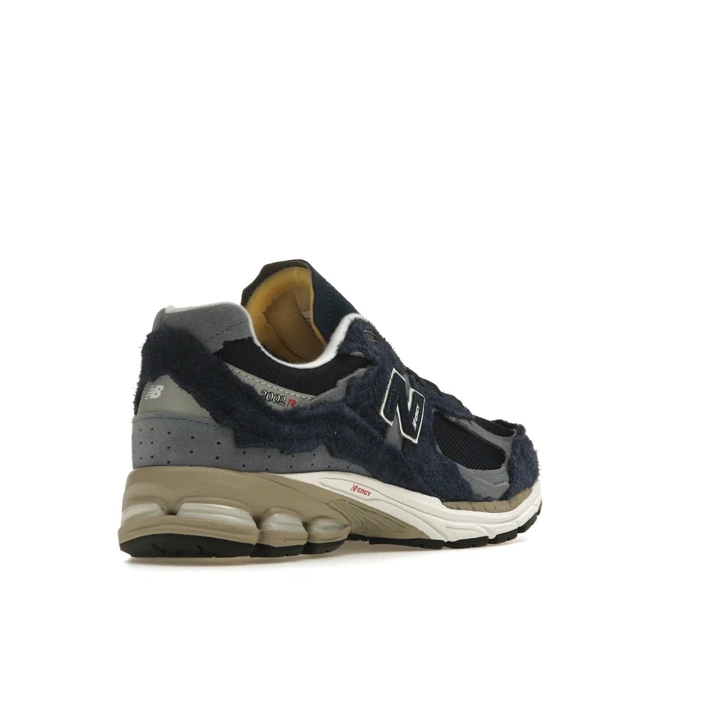New Balance 2002R Protection Pack Navy Grey - Image 32 - Only at www.BallersClubKickz.com - Get the New Balance 2002R Protection Pack Navy Grey for a statement look. Crafted by Yue Wu, this sneaker features a mesh base, navy suede overlays, and a white and earth midsole. Released Feb 14, 2023.