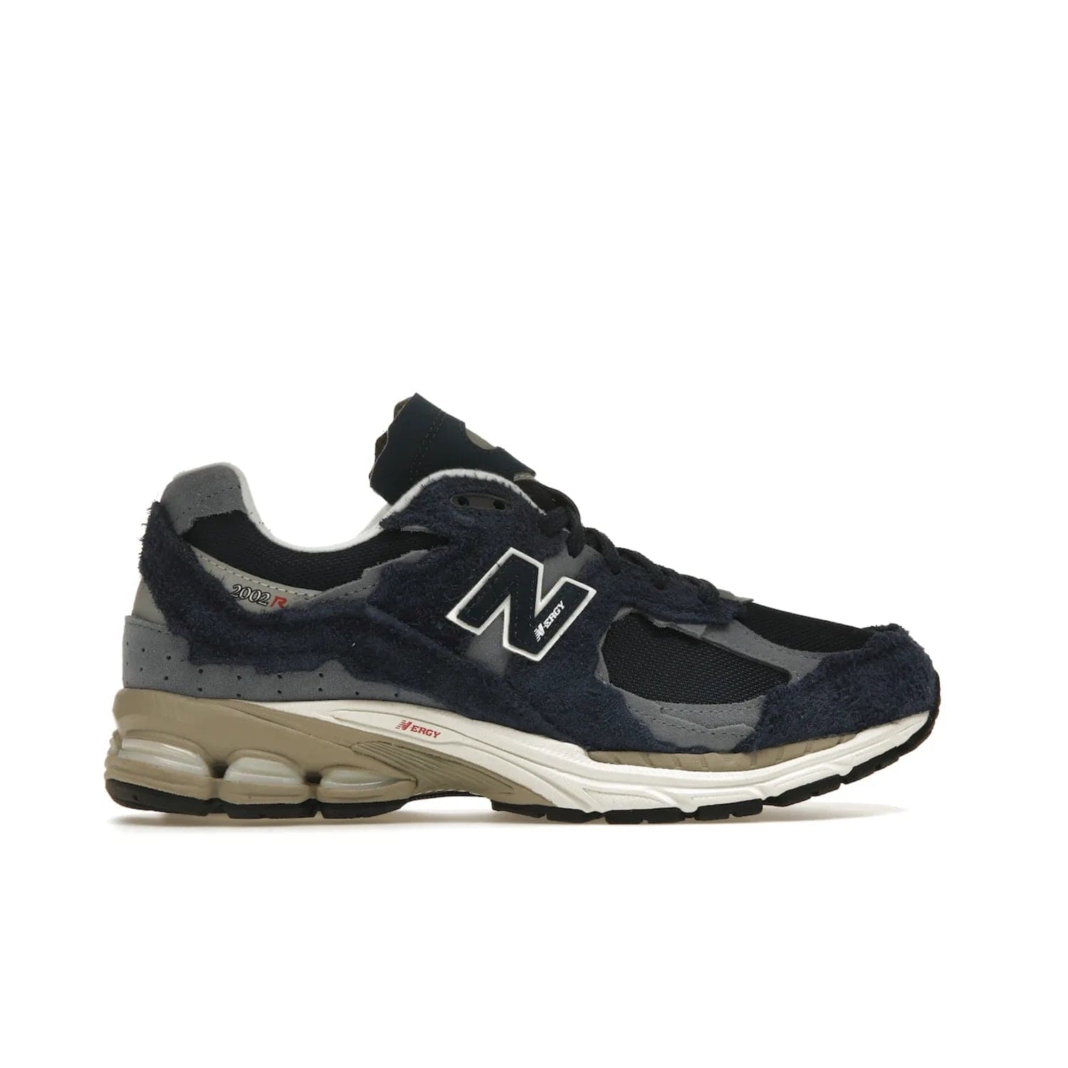 New Balance 2002R Protection Pack Navy Grey - Image 36 - Only at www.BallersClubKickz.com - Get the New Balance 2002R Protection Pack Navy Grey for a statement look. Crafted by Yue Wu, this sneaker features a mesh base, navy suede overlays, and a white and earth midsole. Released Feb 14, 2023.