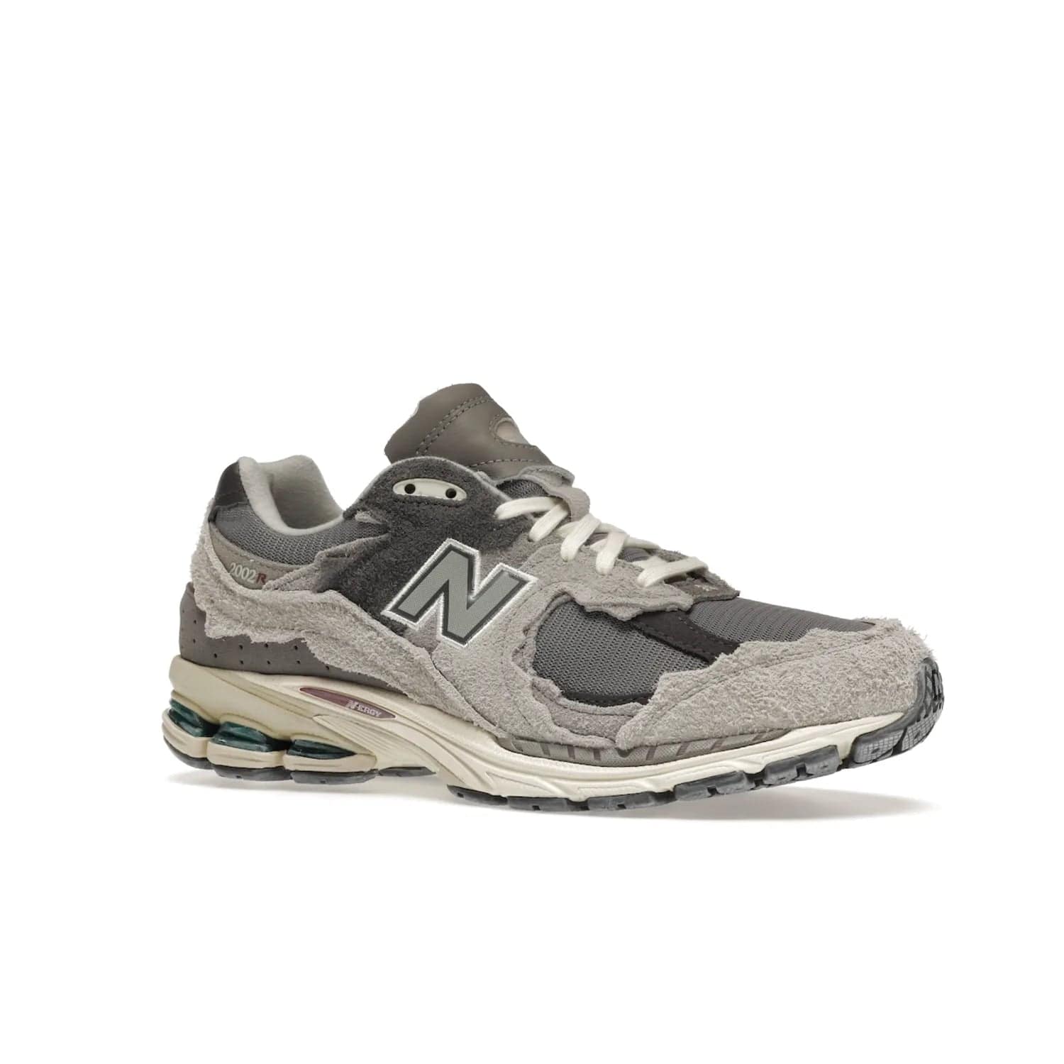 New Balance 2002R Protection Pack Rain Cloud - Image 4 - Only at www.BallersClubKickz.com - The New Balance 2002R Protection Pack Rain Cloud combines style and comfort. Featuring a grey mesh upper, jagged suede overlays and a reflective logo, a vibrant rain cloud motif on the heel stands out! Not just good-looking, the Nrgy midsole and soft grey outsole provide cushioning and comfort. Make a statement with the iconic New Balance 2002R Protection Pack Rain Cloud.
