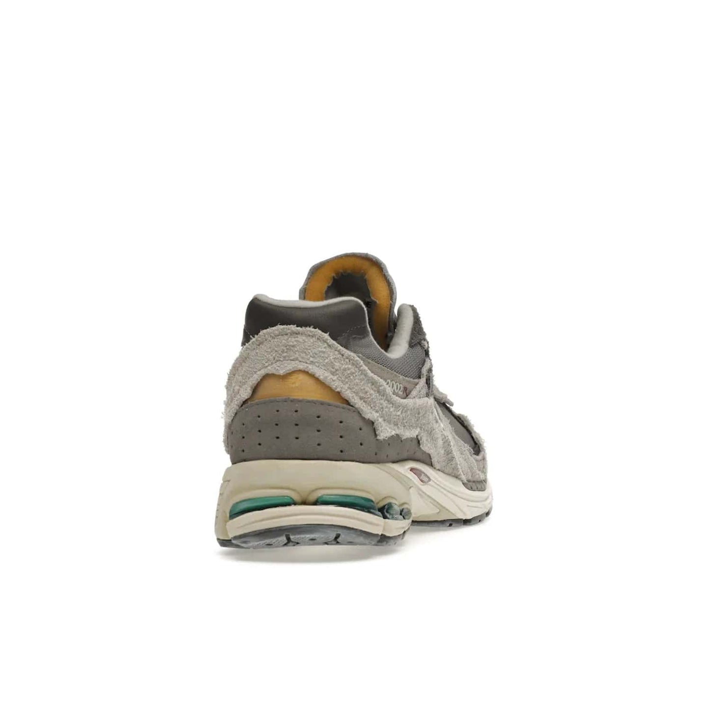 New Balance 2002R Protection Pack Rain Cloud - Image 30 - Only at www.BallersClubKickz.com - The New Balance 2002R Protection Pack Rain Cloud combines style and comfort. Featuring a grey mesh upper, jagged suede overlays and a reflective logo, a vibrant rain cloud motif on the heel stands out! Not just good-looking, the Nrgy midsole and soft grey outsole provide cushioning and comfort. Make a statement with the iconic New Balance 2002R Protection Pack Rain Cloud.