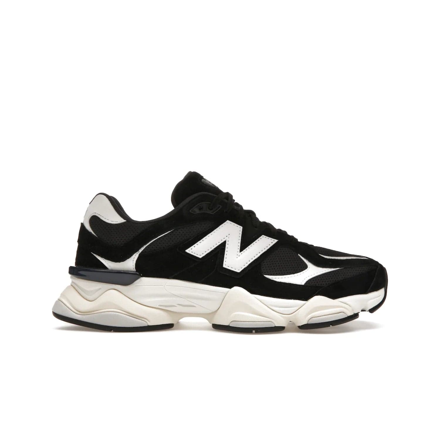 New Balance 9060 Black White - Image 1 - Only at www.BallersClubKickz.com - New Balance 9060 Black White: a sleek black upper with white and black accents, ABZORB cushioning, and improved traction and stability. Get your pair now for just $150.