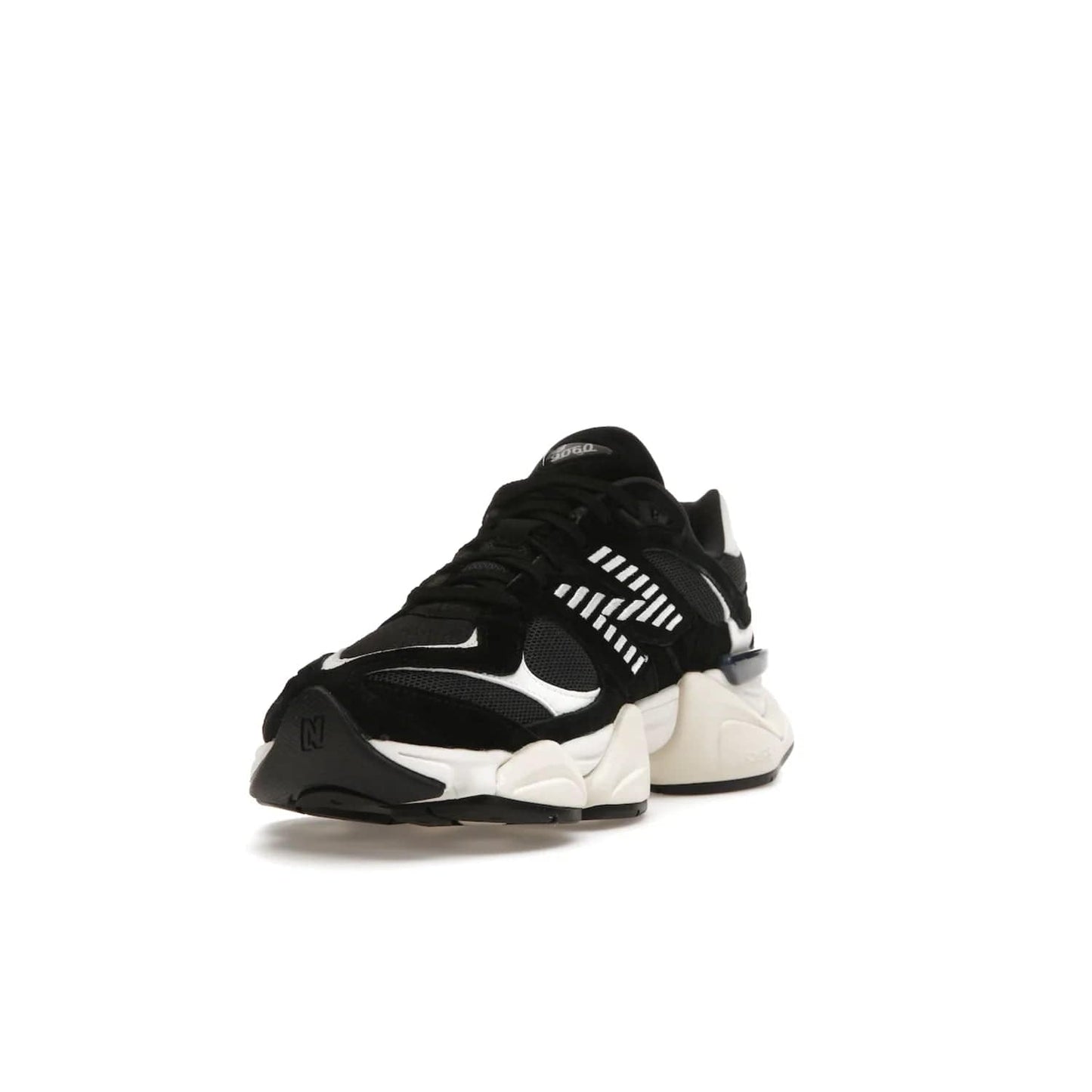 New Balance 9060 Black White - Image 13 - Only at www.BallersClubKickz.com - New Balance 9060 Black White: a sleek black upper with white and black accents, ABZORB cushioning, and improved traction and stability. Get your pair now for just $150.