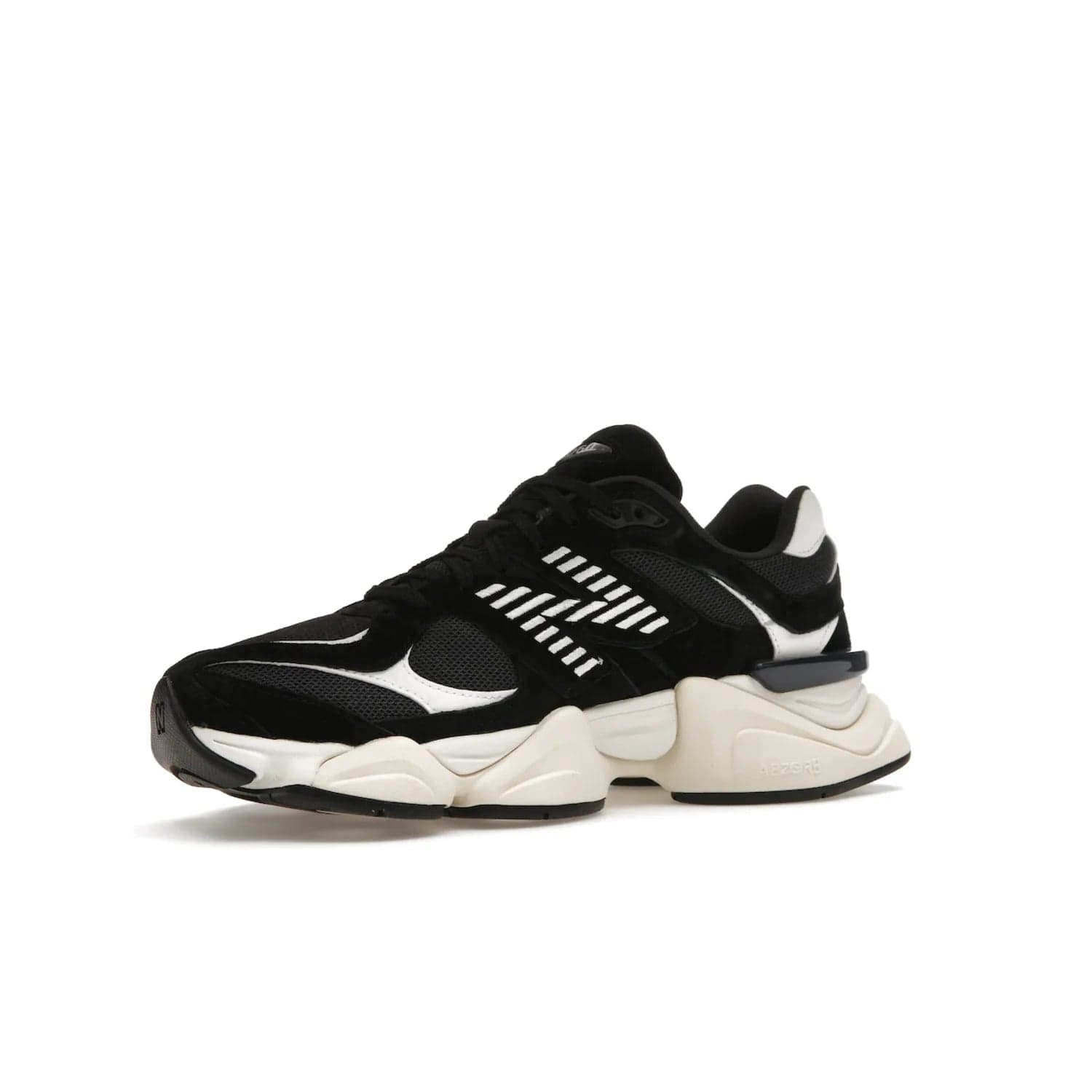 New Balance 9060 Black White - Image 16 - Only at www.BallersClubKickz.com - New Balance 9060 Black White: a sleek black upper with white and black accents, ABZORB cushioning, and improved traction and stability. Get your pair now for just $150.