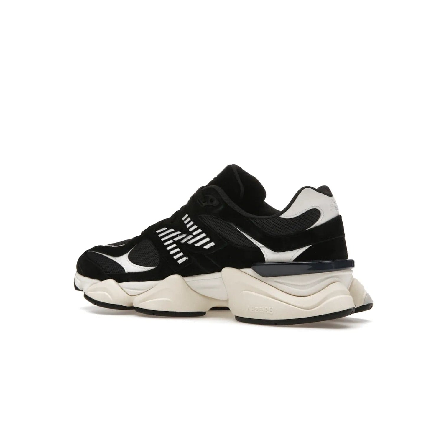 New Balance 9060 Black White - Image 22 - Only at www.BallersClubKickz.com - New Balance 9060 Black White: a sleek black upper with white and black accents, ABZORB cushioning, and improved traction and stability. Get your pair now for just $150.
