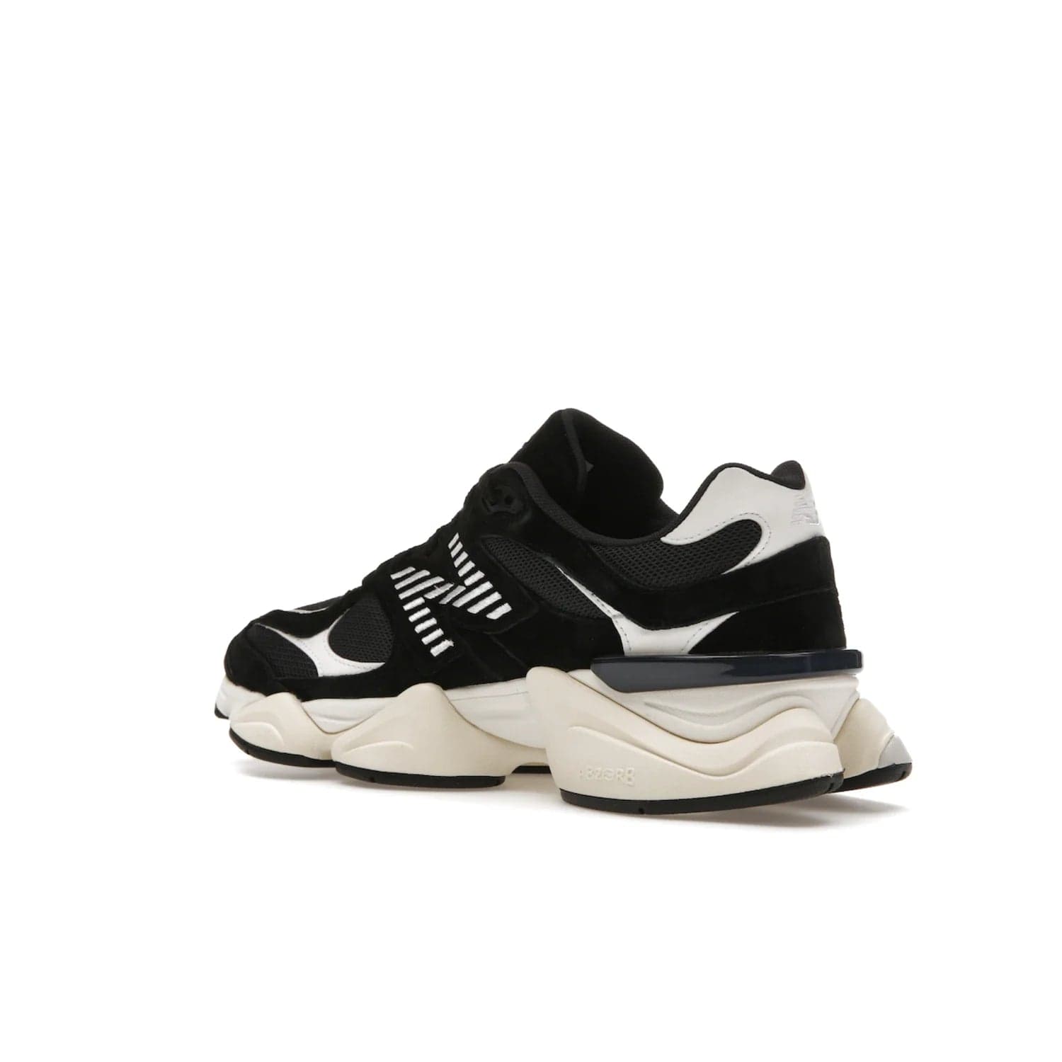 New Balance 9060 Black White - Image 23 - Only at www.BallersClubKickz.com - New Balance 9060 Black White: a sleek black upper with white and black accents, ABZORB cushioning, and improved traction and stability. Get your pair now for just $150.