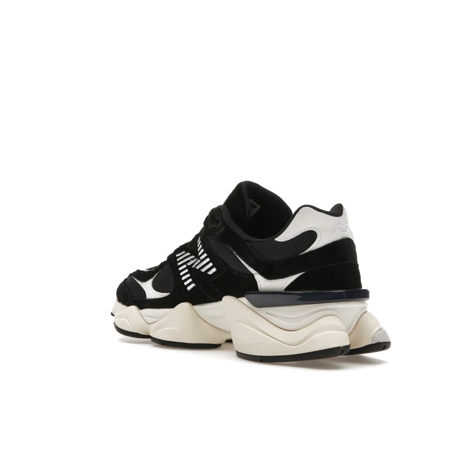 New Balance 9060 Black White - Image 24 - Only at www.BallersClubKickz.com - New Balance 9060 Black White: a sleek black upper with white and black accents, ABZORB cushioning, and improved traction and stability. Get your pair now for just $150.