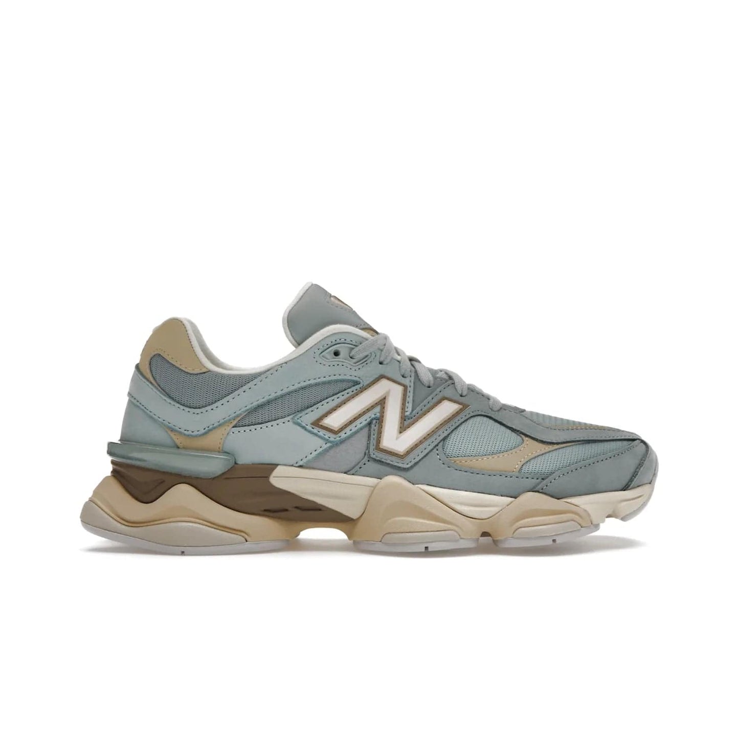 New Balance 9060 Blue Haze - Image 1 - Only at www.BallersClubKickz.com - The New Balance 9060 Blue Haze combines blue haze and beige colors to create a classic silhouette. Breathable upper, EVA and rubber midsole, rubber outsole, and "N" branding complete the design. Released February 3, 2023.