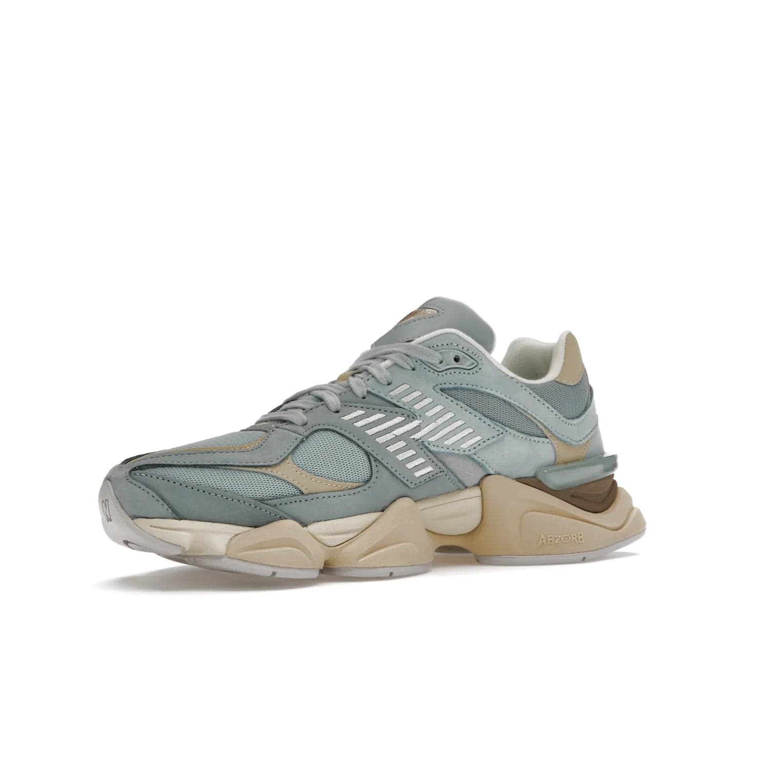 New Balance 9060 Blue Haze - Image 16 - Only at www.BallersClubKickz.com - The New Balance 9060 Blue Haze combines blue haze and beige colors to create a classic silhouette. Breathable upper, EVA and rubber midsole, rubber outsole, and "N" branding complete the design. Released February 3, 2023.
