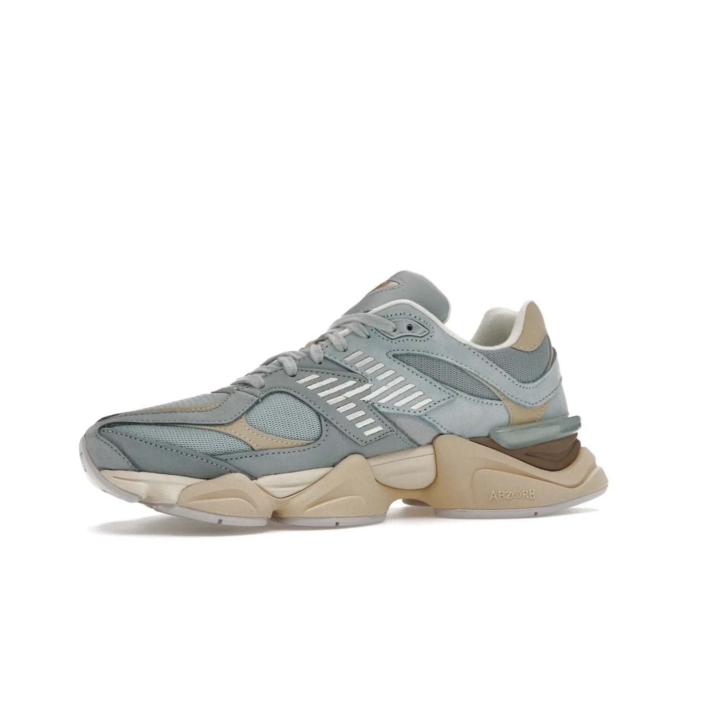 New Balance 9060 Blue Haze - Image 17 - Only at www.BallersClubKickz.com - The New Balance 9060 Blue Haze combines blue haze and beige colors to create a classic silhouette. Breathable upper, EVA and rubber midsole, rubber outsole, and "N" branding complete the design. Released February 3, 2023.