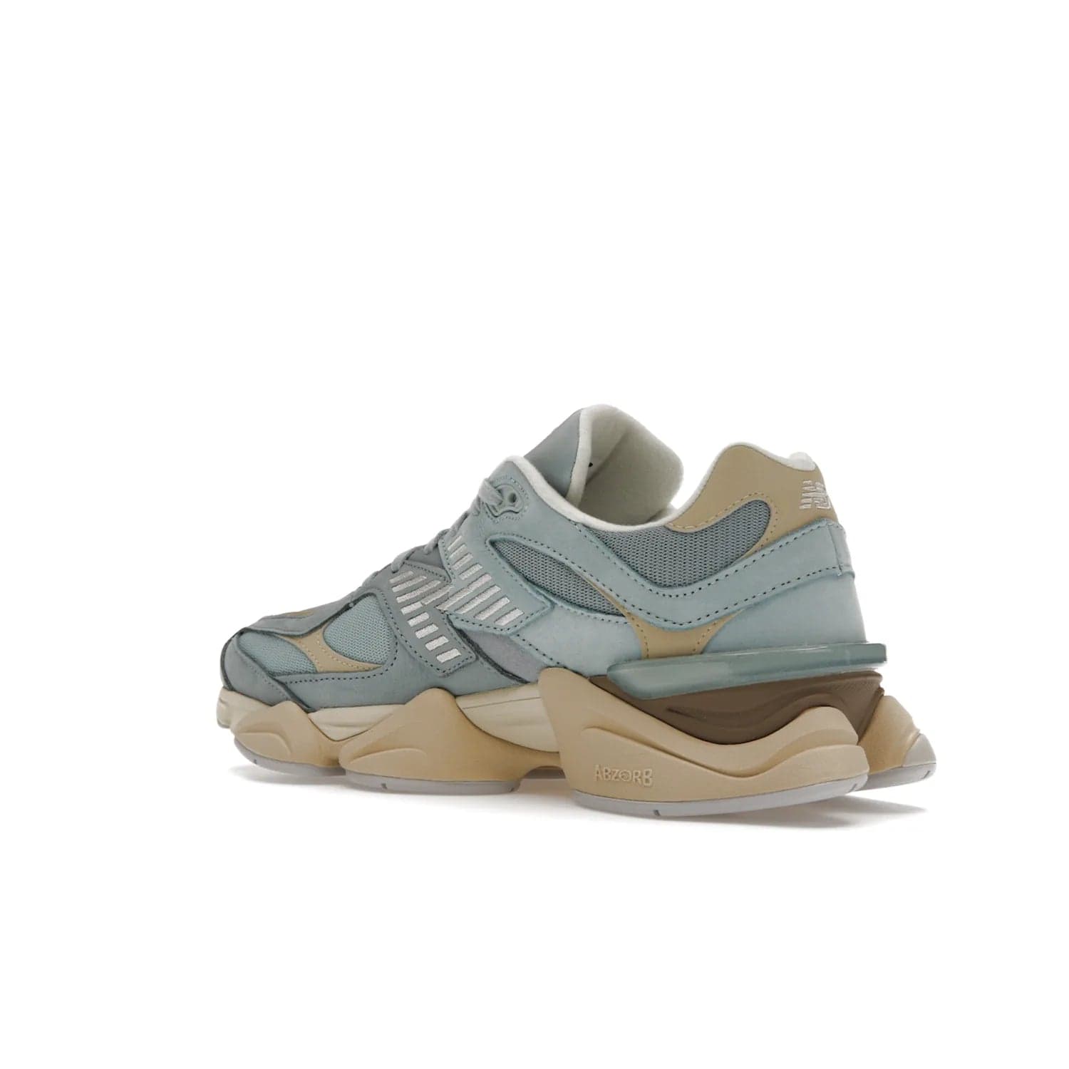 New Balance 9060 Blue Haze - Image 23 - Only at www.BallersClubKickz.com - The New Balance 9060 Blue Haze combines blue haze and beige colors to create a classic silhouette. Breathable upper, EVA and rubber midsole, rubber outsole, and "N" branding complete the design. Released February 3, 2023.