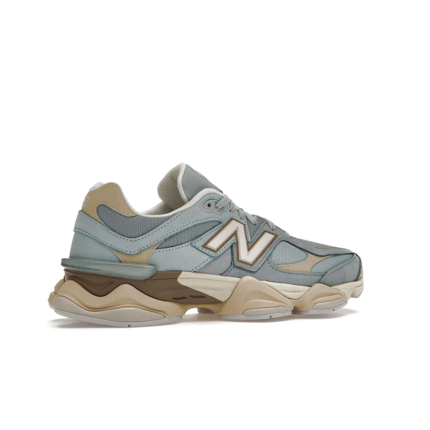 New Balance 9060 Blue Haze - Image 35 - Only at www.BallersClubKickz.com - The New Balance 9060 Blue Haze combines blue haze and beige colors to create a classic silhouette. Breathable upper, EVA and rubber midsole, rubber outsole, and "N" branding complete the design. Released February 3, 2023.
