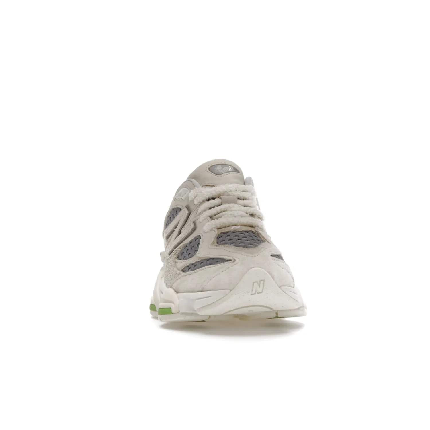 New Balance 9060 Bricks & Wood - Image 9 - Only at www.BallersClubKickz.com - New Balance 9060 Bricks & Wood - Beige, grey, and green sneaker with mesh upper, rubber outsole, padded midsole and tongue. Released on January 20, 2023.