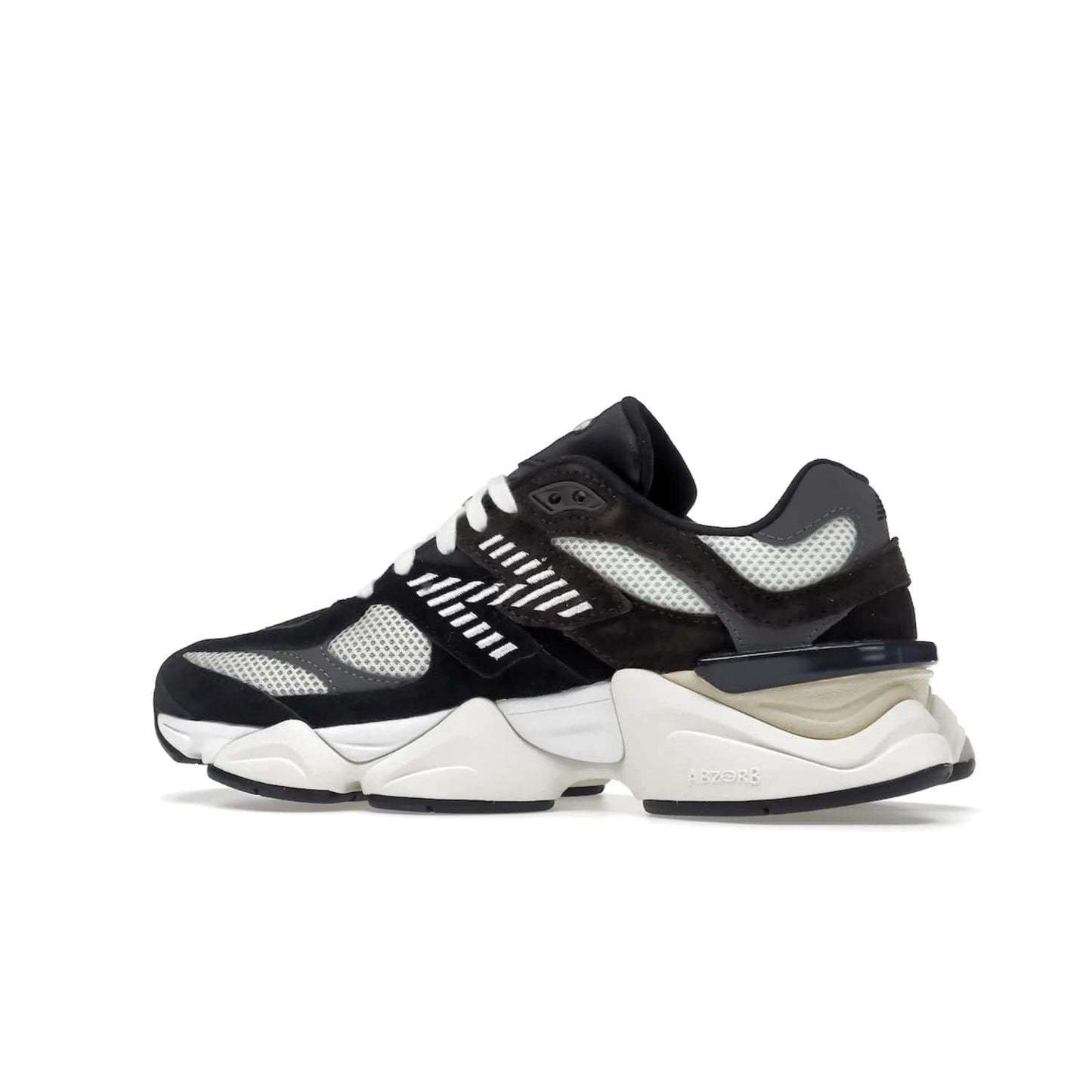 New Balance 9060 Brown Black - Image 21 - Only at www.BallersClubKickz.com - The New Balance 9060 Brown Black features a stylish, breathable mesh upper, REVlite midsole for cushioning, and ABZORB midsole technology for impact protection. Available August 13, 2022.
