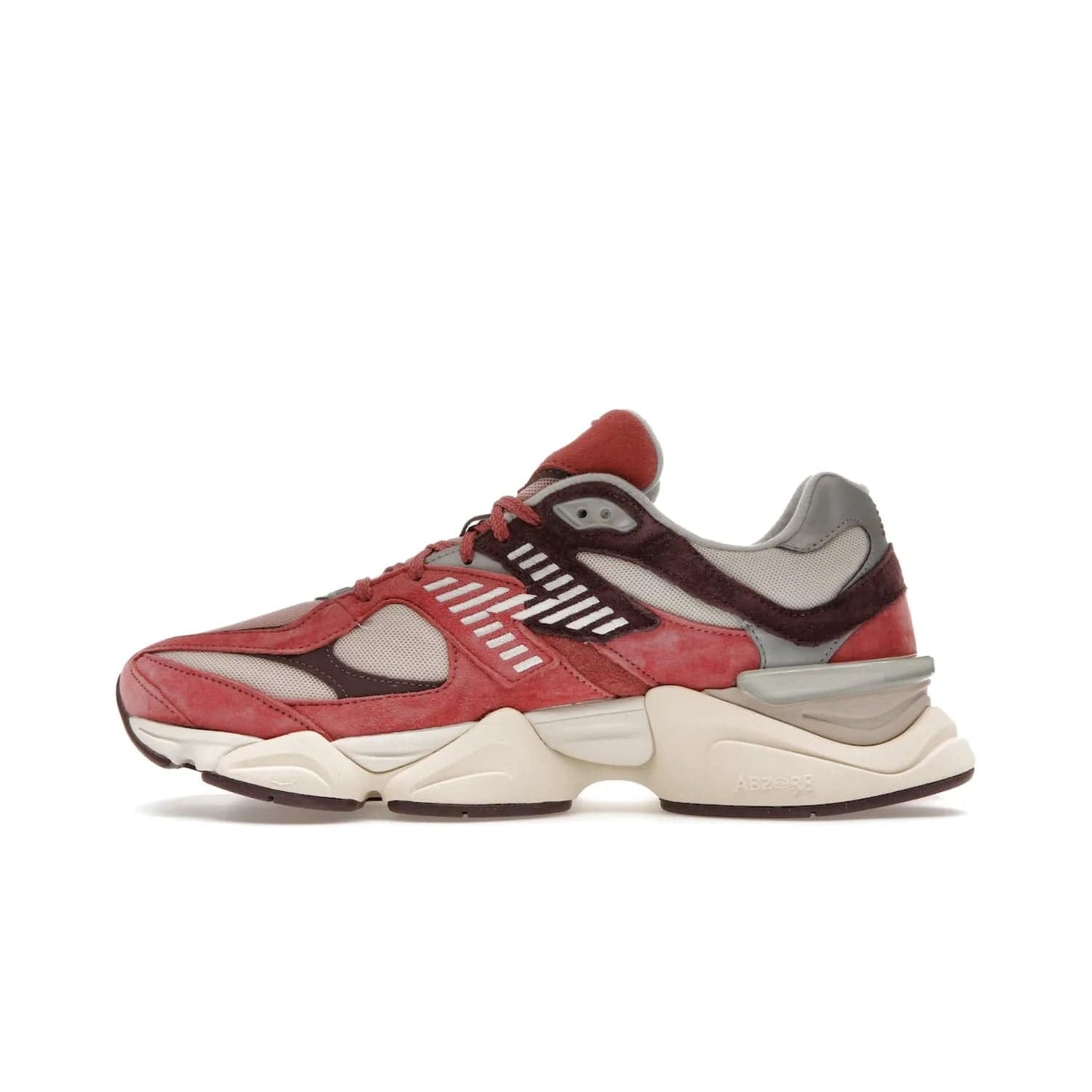 New Balance 9060 Cherry Blossom - Image 19 - Only at www.BallersClubKickz.com - The New Balance 9060 Cherry Blossom: Mineral Red, Truffle, and Rain Cloud tones with silver-tone N symbols, semi-transparent CR equipment, and more. Celebrate the cherry blossom festival in style - released March 4th, 2023.