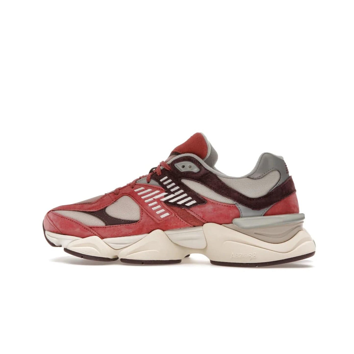 New Balance 9060 Cherry Blossom - Image 20 - Only at www.BallersClubKickz.com - The New Balance 9060 Cherry Blossom: Mineral Red, Truffle, and Rain Cloud tones with silver-tone N symbols, semi-transparent CR equipment, and more. Celebrate the cherry blossom festival in style - released March 4th, 2023.