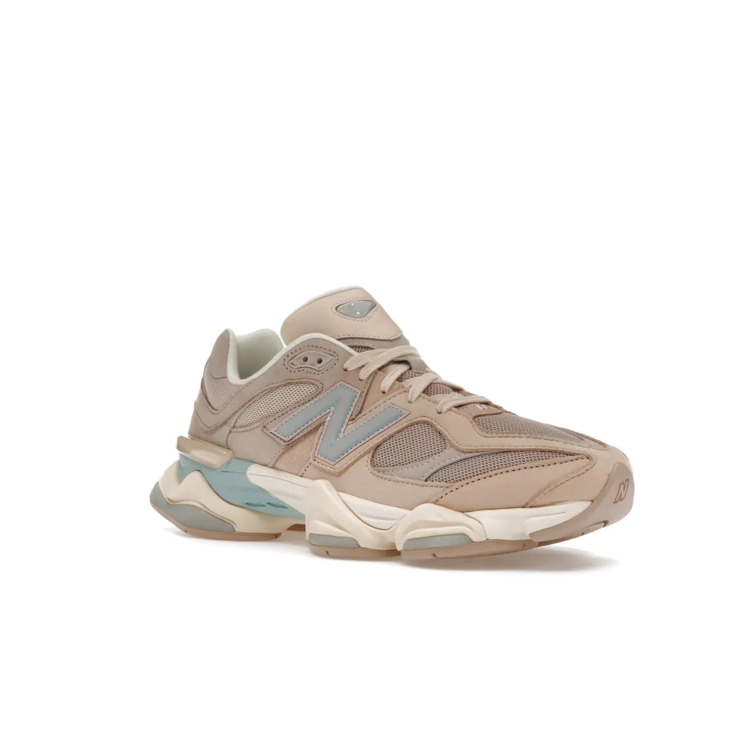 New Balance 9060 Ivory Cream Pink Sand - Image 5 - Only at www.BallersClubKickz.com - New Balance 9060 Ivory Cream Pink Sand - Sleek meshed upper, premium suede overlays, ABZORB cushioning. Get this unique sneaker ahead of the trend, launching December 6th, 2022!