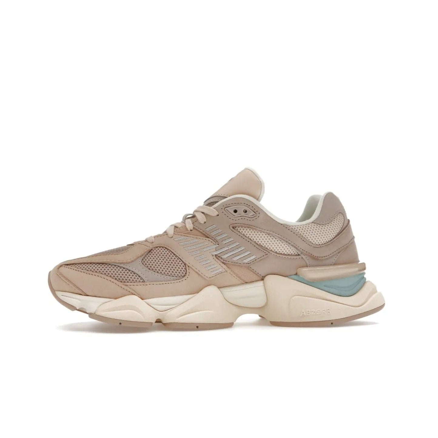 New Balance 9060 Ivory Cream Pink Sand - Image 18 - Only at www.BallersClubKickz.com - New Balance 9060 Ivory Cream Pink Sand - Sleek meshed upper, premium suede overlays, ABZORB cushioning. Get this unique sneaker ahead of the trend, launching December 6th, 2022!