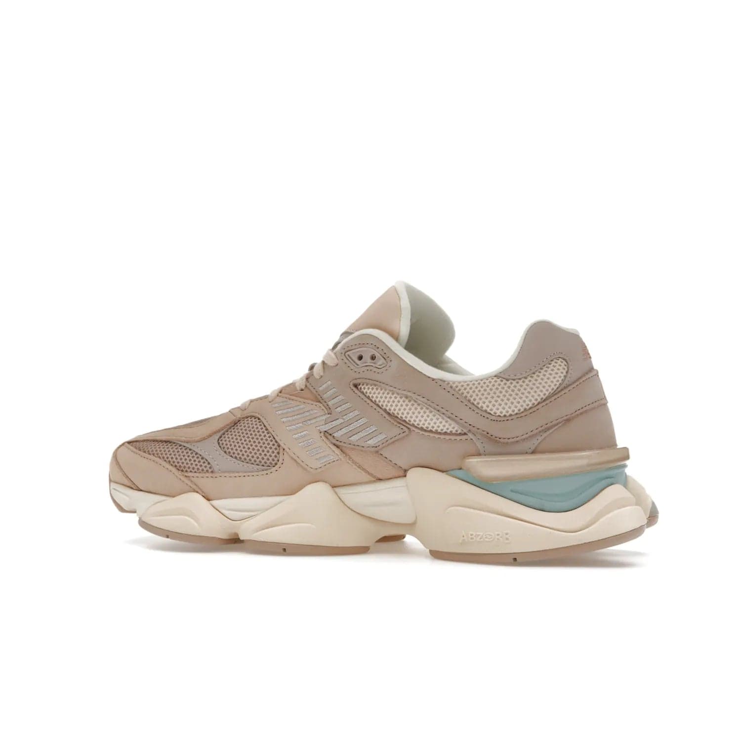 New Balance 9060 Ivory Cream Pink Sand - Image 21 - Only at www.BallersClubKickz.com - New Balance 9060 Ivory Cream Pink Sand - Sleek meshed upper, premium suede overlays, ABZORB cushioning. Get this unique sneaker ahead of the trend, launching December 6th, 2022!