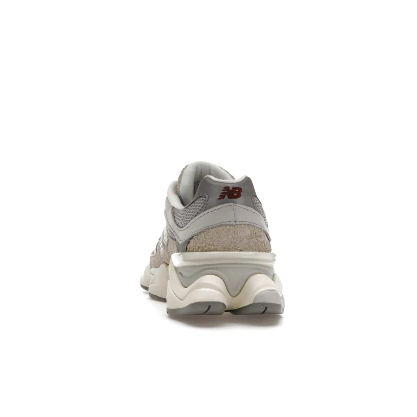 New Balance 9060 Lunar New Year Timberwolf Grey - Image 27 - Only at www.BallersClubKickz.com - This New Balance 9060 Lunar New Year Timberwolf Grey features a mesh upper and furry suede overlays in a stylish Timberwolf/Rain Cloud/Silver Metallic colorway. Its contemporary design includes ABZORB and SBS cushioning, a chunky rubber sole, and a lace-up front. Crafted to offer nothing but the best in style and comfort, the shoe released on 2nd January 2023.