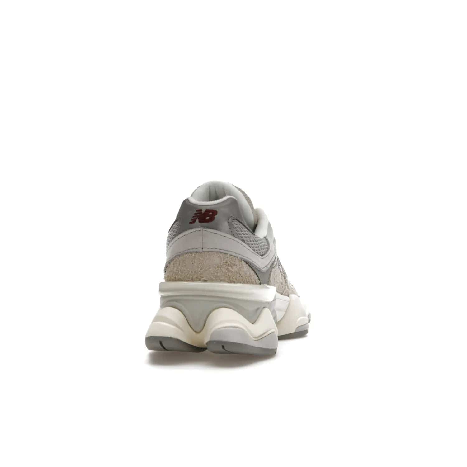 New Balance 9060 Lunar New Year Timberwolf Grey - Image 29 - Only at www.BallersClubKickz.com - This New Balance 9060 Lunar New Year Timberwolf Grey features a mesh upper and furry suede overlays in a stylish Timberwolf/Rain Cloud/Silver Metallic colorway. Its contemporary design includes ABZORB and SBS cushioning, a chunky rubber sole, and a lace-up front. Crafted to offer nothing but the best in style and comfort, the shoe released on 2nd January 2023.