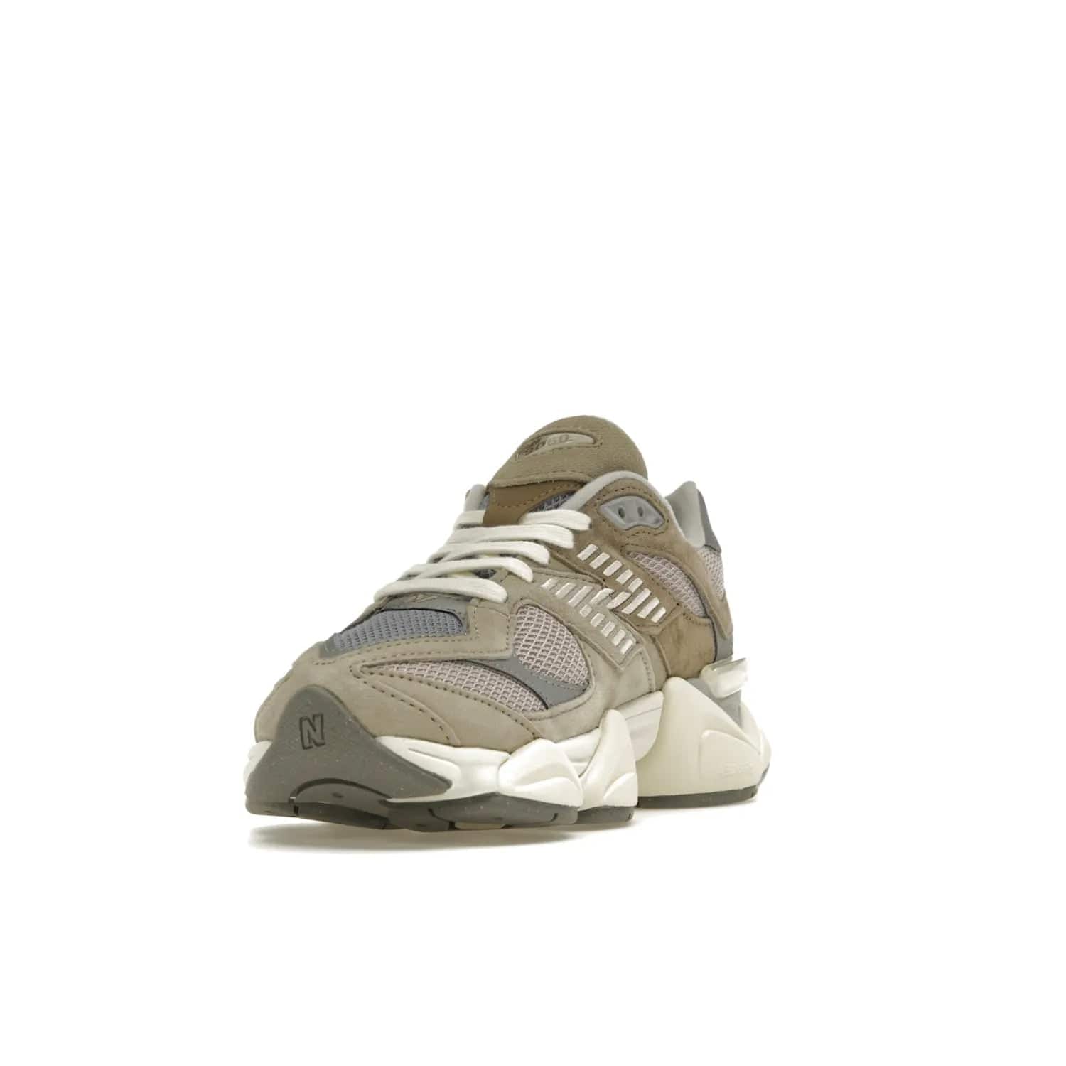New Balance 9060 Mushroom - Image 13 - Only at www.BallersClubKickz.com - Get the New Balance 9060 Mushroom in stylish aluminum and mushroom tones. Featuring a porous mesh fabric with multiple suede overlays, a grey N symbol and rugged off-white/grey sole. Shop now and make a statement.