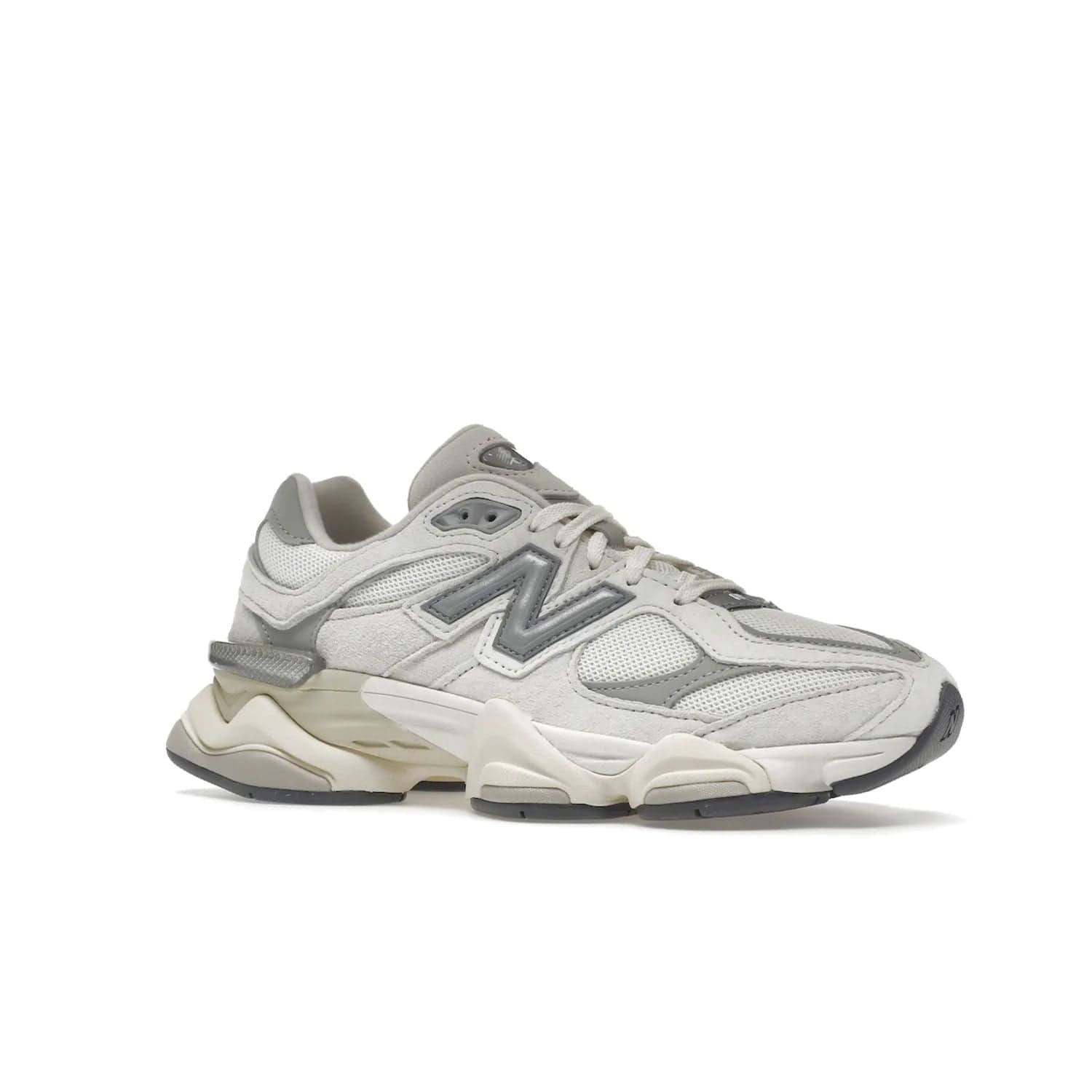 New Balance 9060 Sea Salt White - Image 4 - Only at www.BallersClubKickz.com - Stylish and classic New Balance 9060 Sea Salt White sneaker with premium leather and mesh for all-day comfort. Minimalist look, perfect for any occasion, and Jan 14, 2023 release date. Sleek design, exceptional materials, and timeless style.