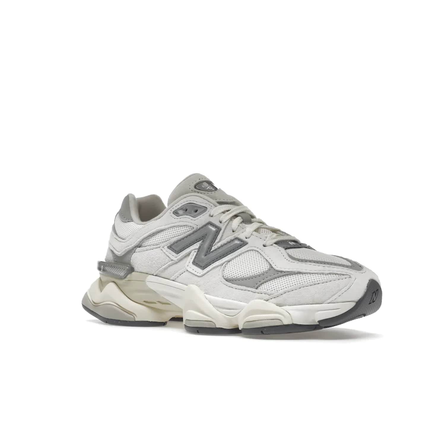 New Balance 9060 Sea Salt White - Image 5 - Only at www.BallersClubKickz.com - Stylish and classic New Balance 9060 Sea Salt White sneaker with premium leather and mesh for all-day comfort. Minimalist look, perfect for any occasion, and Jan 14, 2023 release date. Sleek design, exceptional materials, and timeless style.