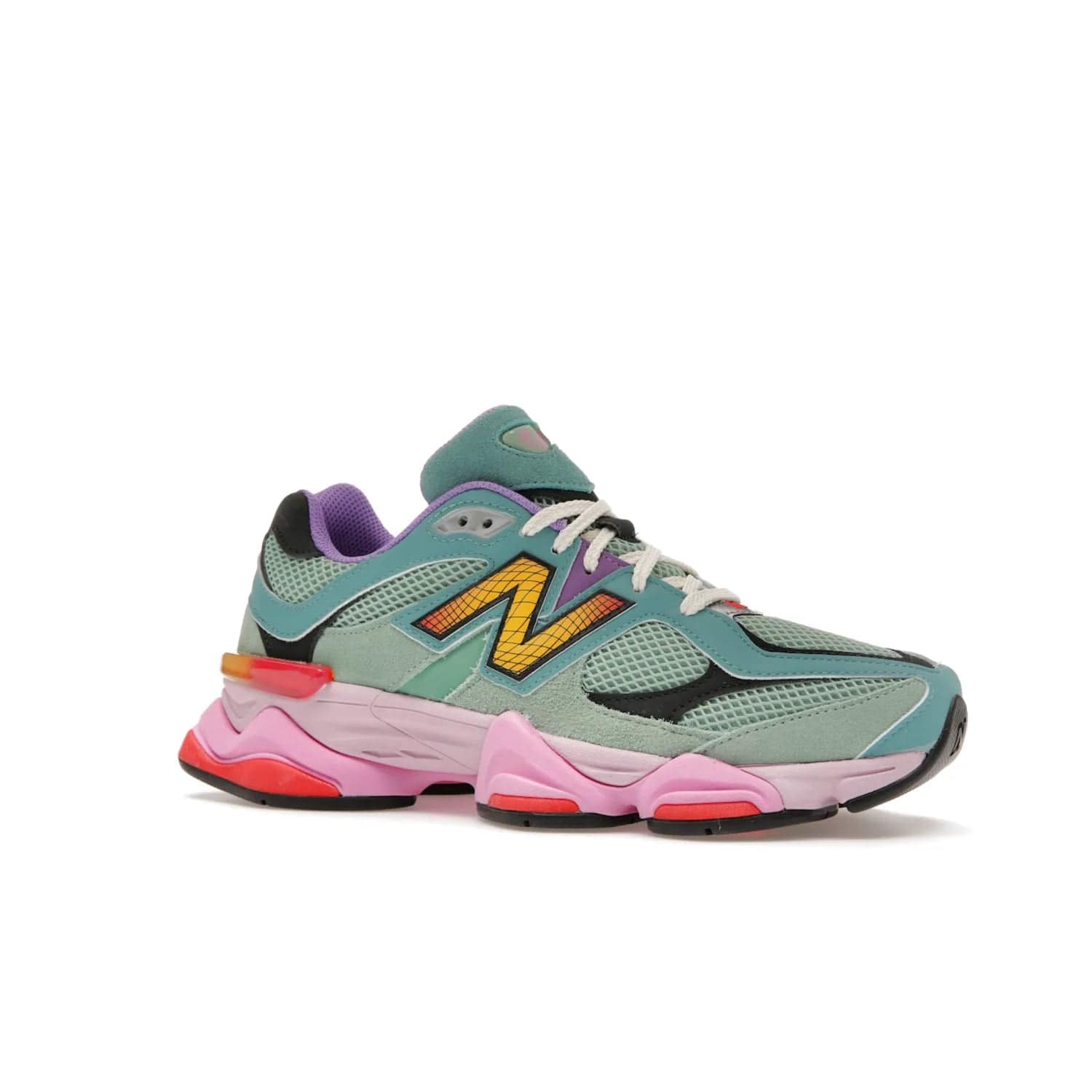 New Balance 9060 Warped Multi-Color - Image 4 - Only at www.BallersClubKickz.com - Enhance your style with the new New Balance 9060 Warped Multi-Colour! Suede overlays, mesh base layer and ABZORB midsole provide comfortable cushioning, while the colourful design ticks all the latest trends. Nylon laces offer an adjustable fit for maximum convenience. Debuting on March 31, 2023 - a must-have addition to your sneaker collection.