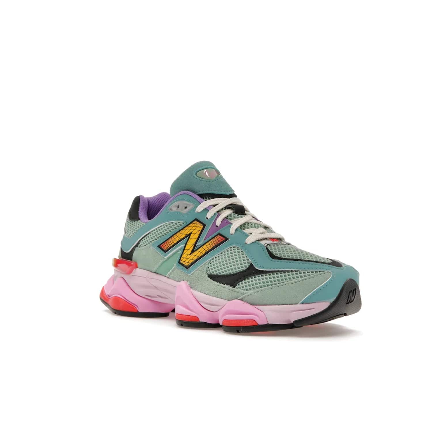 New Balance 9060 Warped Multi-Color - Image 6 - Only at www.BallersClubKickz.com - Enhance your style with the new New Balance 9060 Warped Multi-Colour! Suede overlays, mesh base layer and ABZORB midsole provide comfortable cushioning, while the colourful design ticks all the latest trends. Nylon laces offer an adjustable fit for maximum convenience. Debuting on March 31, 2023 - a must-have addition to your sneaker collection.