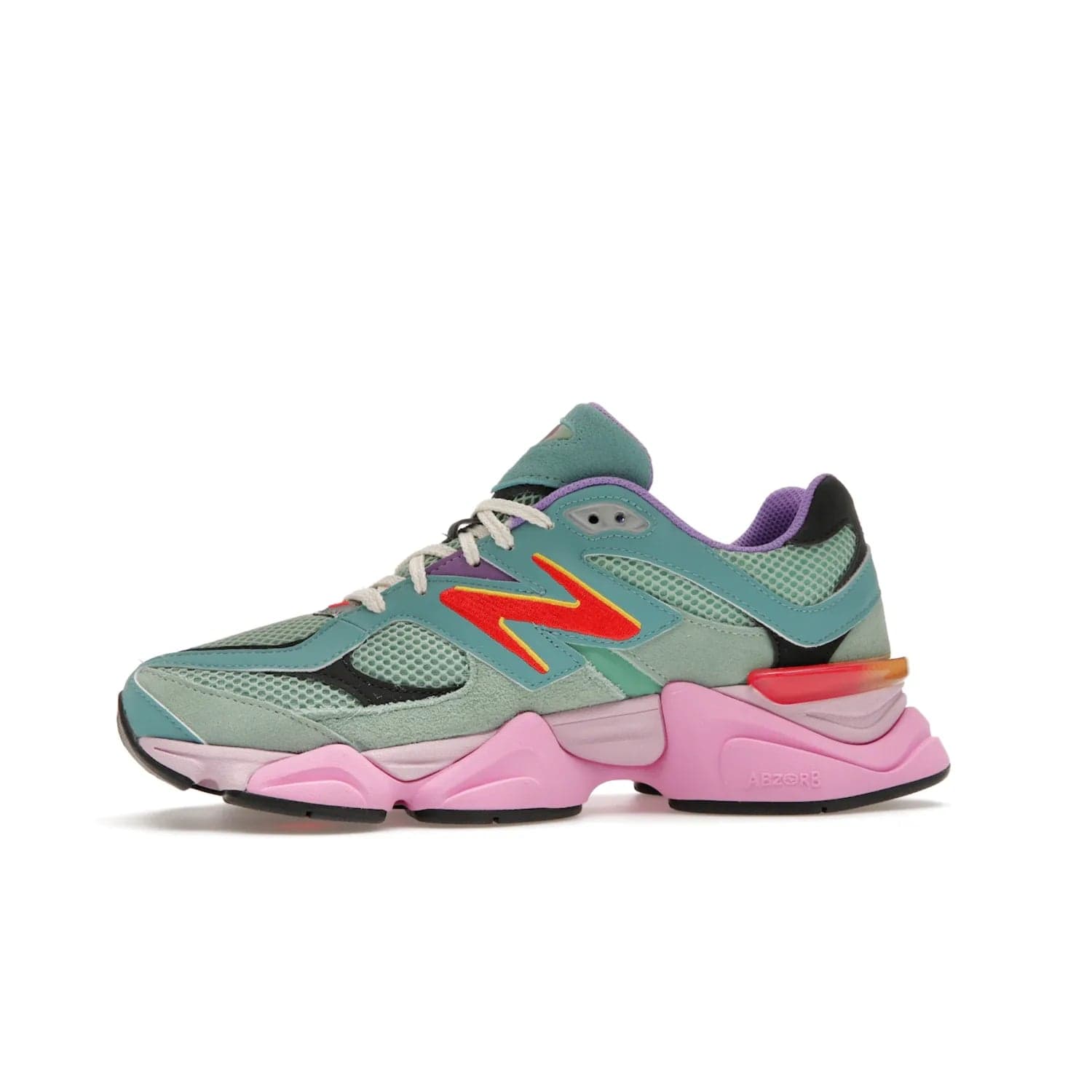 New Balance 9060 Warped Multi-Color - Image 18 - Only at www.BallersClubKickz.com - Enhance your style with the new New Balance 9060 Warped Multi-Colour! Suede overlays, mesh base layer and ABZORB midsole provide comfortable cushioning, while the colourful design ticks all the latest trends. Nylon laces offer an adjustable fit for maximum convenience. Debuting on March 31, 2023 - a must-have addition to your sneaker collection.