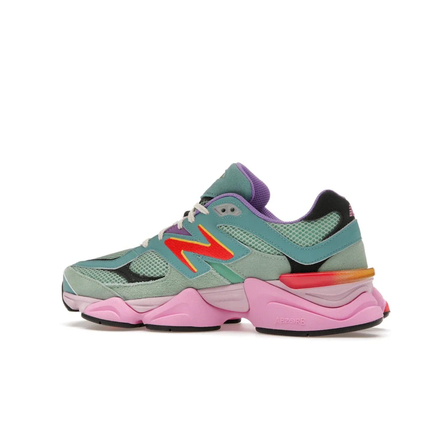 New Balance 9060 Warped Multi-Color - Image 21 - Only at www.BallersClubKickz.com - Enhance your style with the new New Balance 9060 Warped Multi-Colour! Suede overlays, mesh base layer and ABZORB midsole provide comfortable cushioning, while the colourful design ticks all the latest trends. Nylon laces offer an adjustable fit for maximum convenience. Debuting on March 31, 2023 - a must-have addition to your sneaker collection.