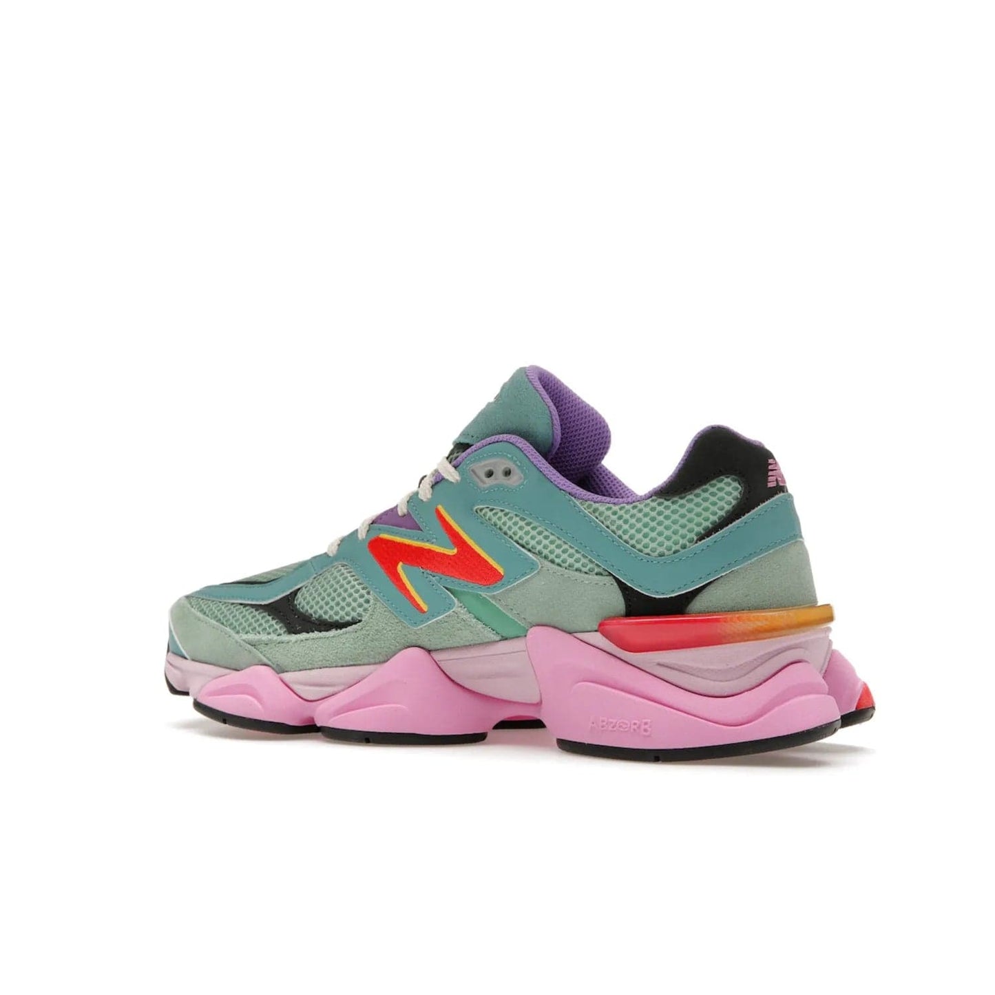 New Balance 9060 Warped Multi-Color - Image 22 - Only at www.BallersClubKickz.com - Enhance your style with the new New Balance 9060 Warped Multi-Colour! Suede overlays, mesh base layer and ABZORB midsole provide comfortable cushioning, while the colourful design ticks all the latest trends. Nylon laces offer an adjustable fit for maximum convenience. Debuting on March 31, 2023 - a must-have addition to your sneaker collection.