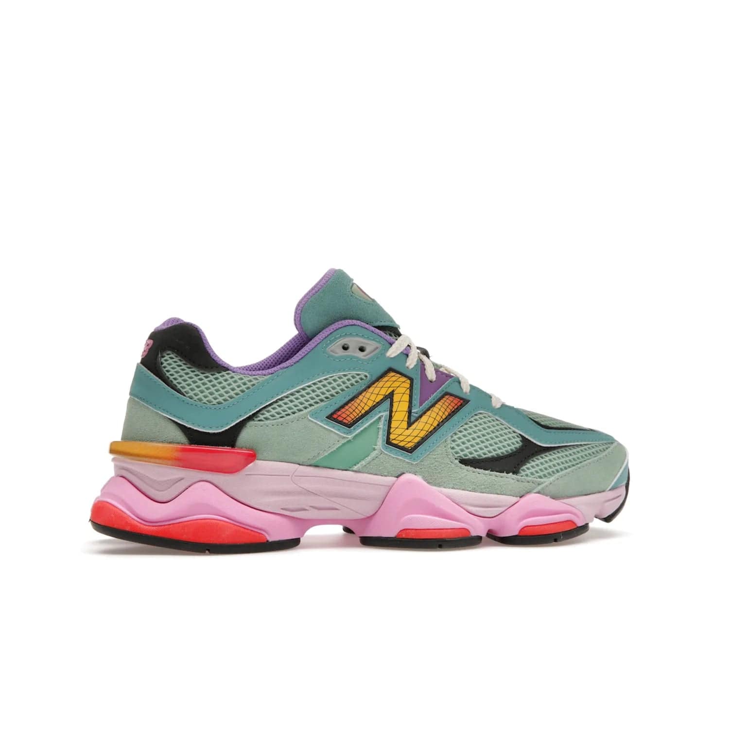 New Balance 9060 Warped Multi-Color - Image 36 - Only at www.BallersClubKickz.com - Enhance your style with the new New Balance 9060 Warped Multi-Colour! Suede overlays, mesh base layer and ABZORB midsole provide comfortable cushioning, while the colourful design ticks all the latest trends. Nylon laces offer an adjustable fit for maximum convenience. Debuting on March 31, 2023 - a must-have addition to your sneaker collection.