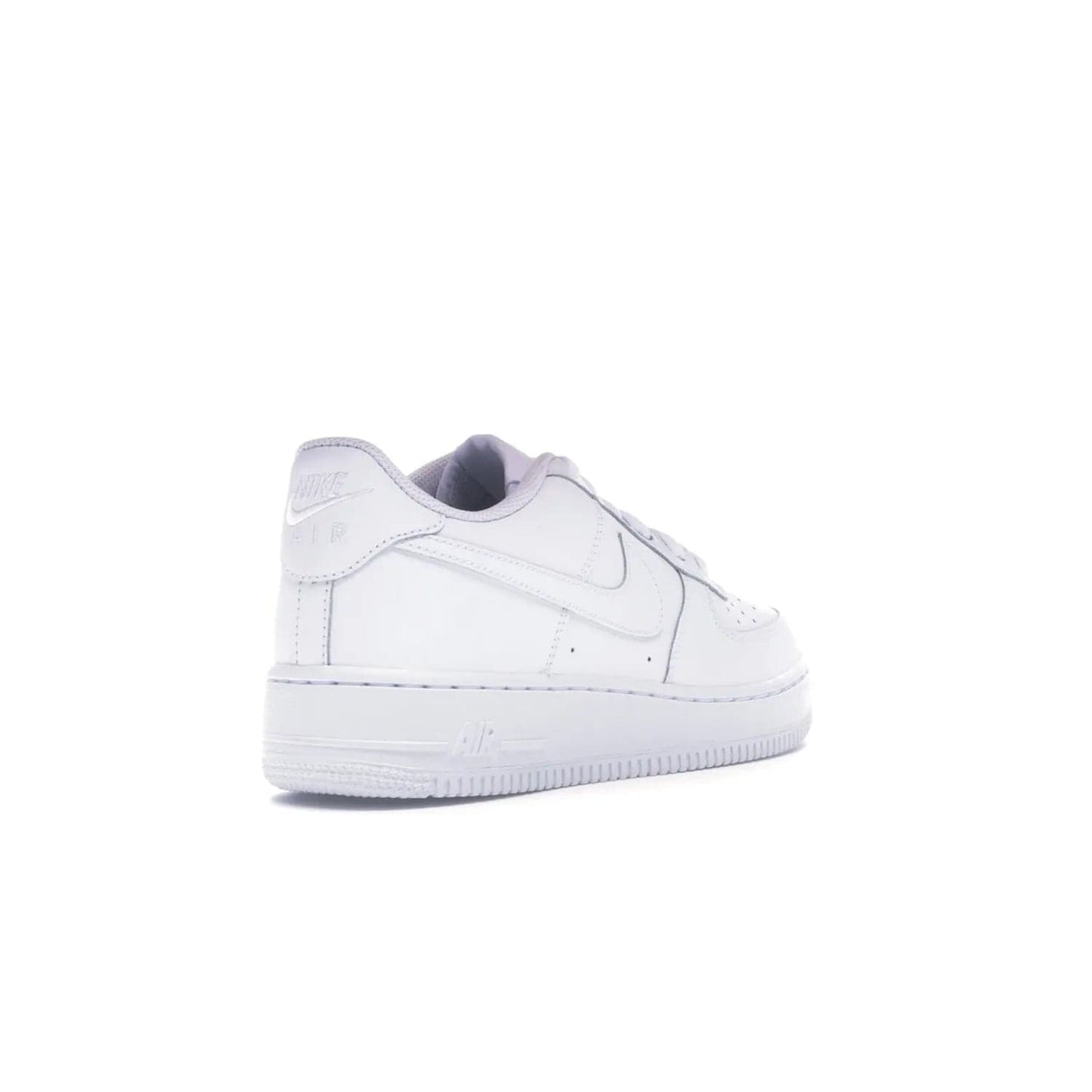 Nike Air Force 1 Low White (GS) - Image 32 - Only at www.BallersClubKickz.com - Grab the Nike Air Force 1 Low White (GS) for your mini-me. Clean all-white upper, modern cushioning & traction. Originally released Jan 2014.