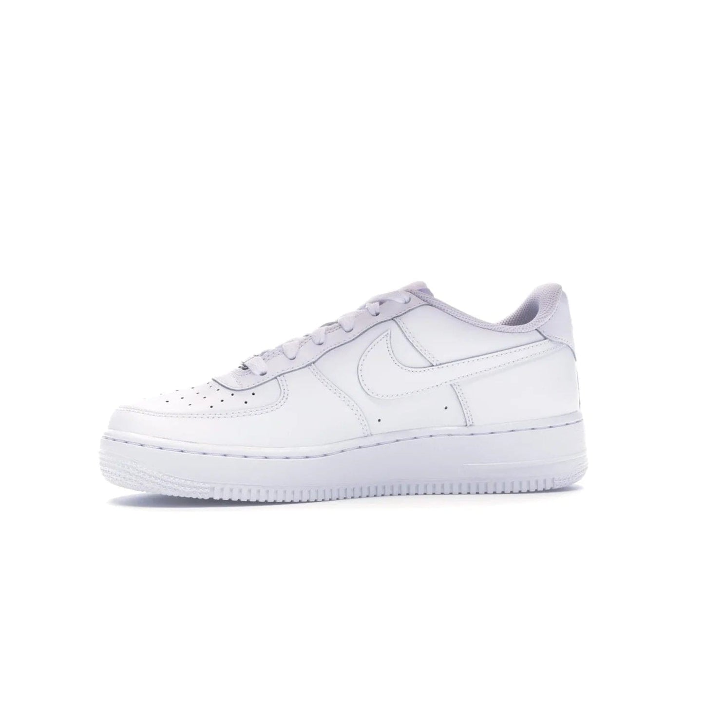 Nike Air Force 1 Low White (GS) - Image 18 - Only at www.BallersClubKickz.com - Grab the Nike Air Force 1 Low White (GS) for your mini-me. Clean all-white upper, modern cushioning & traction. Originally released Jan 2014.