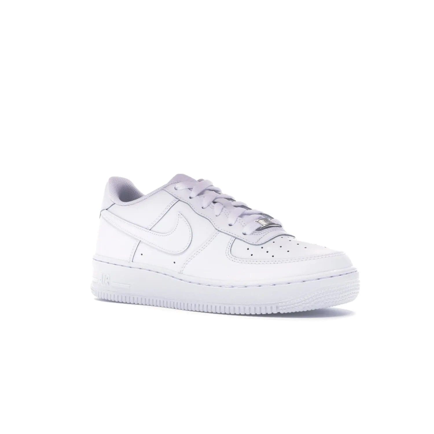Nike Air Force 1 Low White (GS) - Image 5 - Only at www.BallersClubKickz.com - Grab the Nike Air Force 1 Low White (GS) for your mini-me. Clean all-white upper, modern cushioning & traction. Originally released Jan 2014.