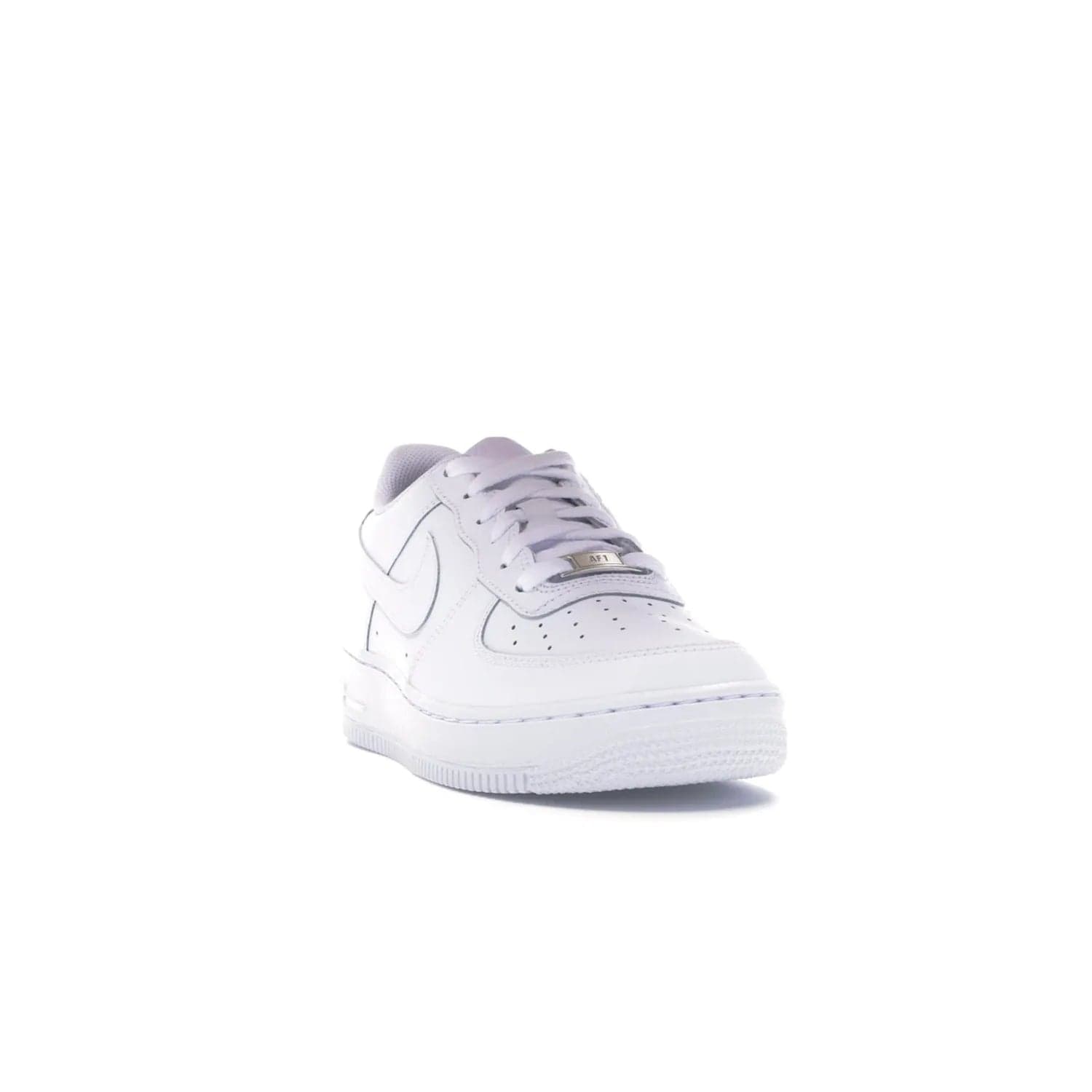 Nike Air Force 1 Low White (GS) - Image 8 - Only at www.BallersClubKickz.com - Grab the Nike Air Force 1 Low White (GS) for your mini-me. Clean all-white upper, modern cushioning & traction. Originally released Jan 2014.