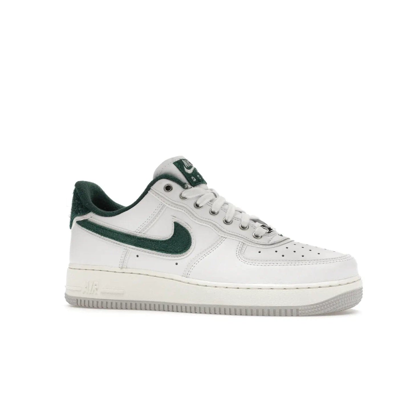 Nike Air Force 1 Low '07 Premium University of Oregon PE - Image 3 - Only at www.BallersClubKickz.com - The Nike Air Force 1 Low '07 Premium. Special Oregon University colorway. White base with green and sail accents. Cushioned rubber midsole. Comfort and style. Support your school!